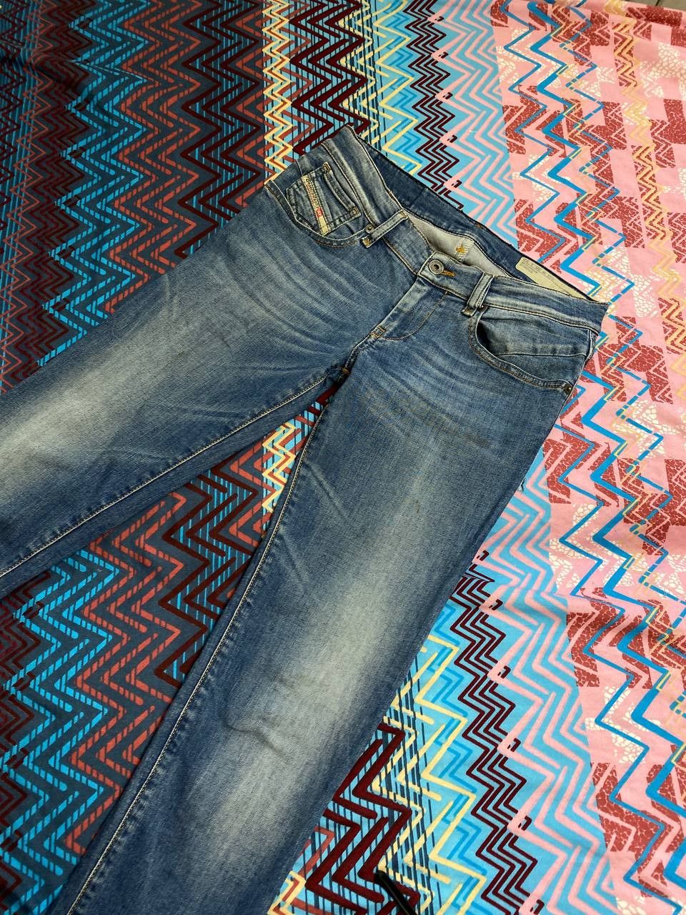 Diesel × Vintage Vintage Diesel Industry Faded Denim Jeans Size 26" / US 2 / IT 38 - 11 Thumbnail