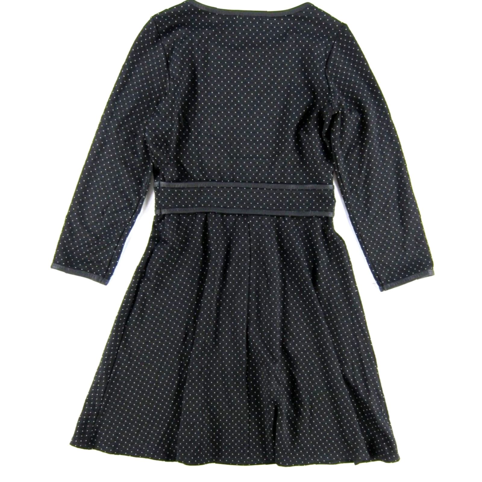 Vintage VINTAGE Max Studio Black White Stretch Polka Dot Long Sleeve Sheath Dress Medium Size M / US 6-8 / IT 42-44 - 2 Thumbnail