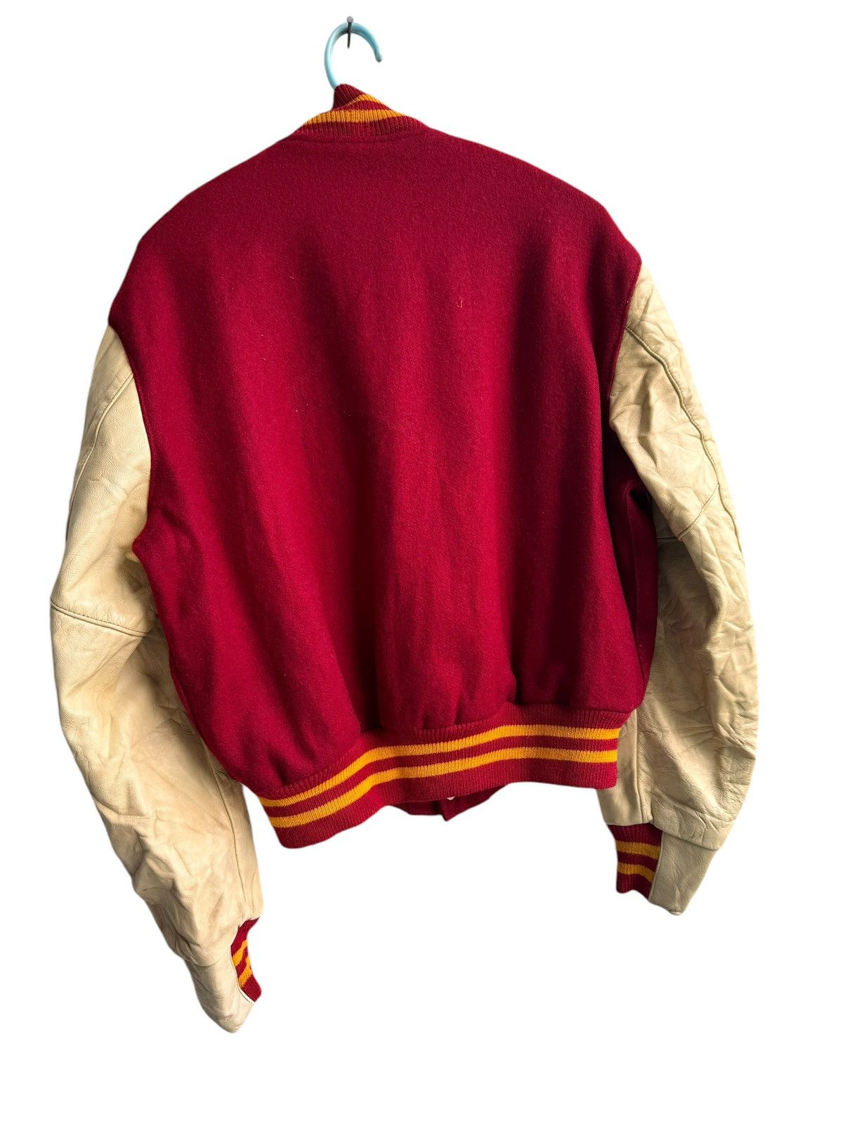 Golden Bear ⚡️⚡️Vintage Golden Bear Varsity Leather Sleeve Jacket Size US XL / EU 56 / 4 - 4 Thumbnail