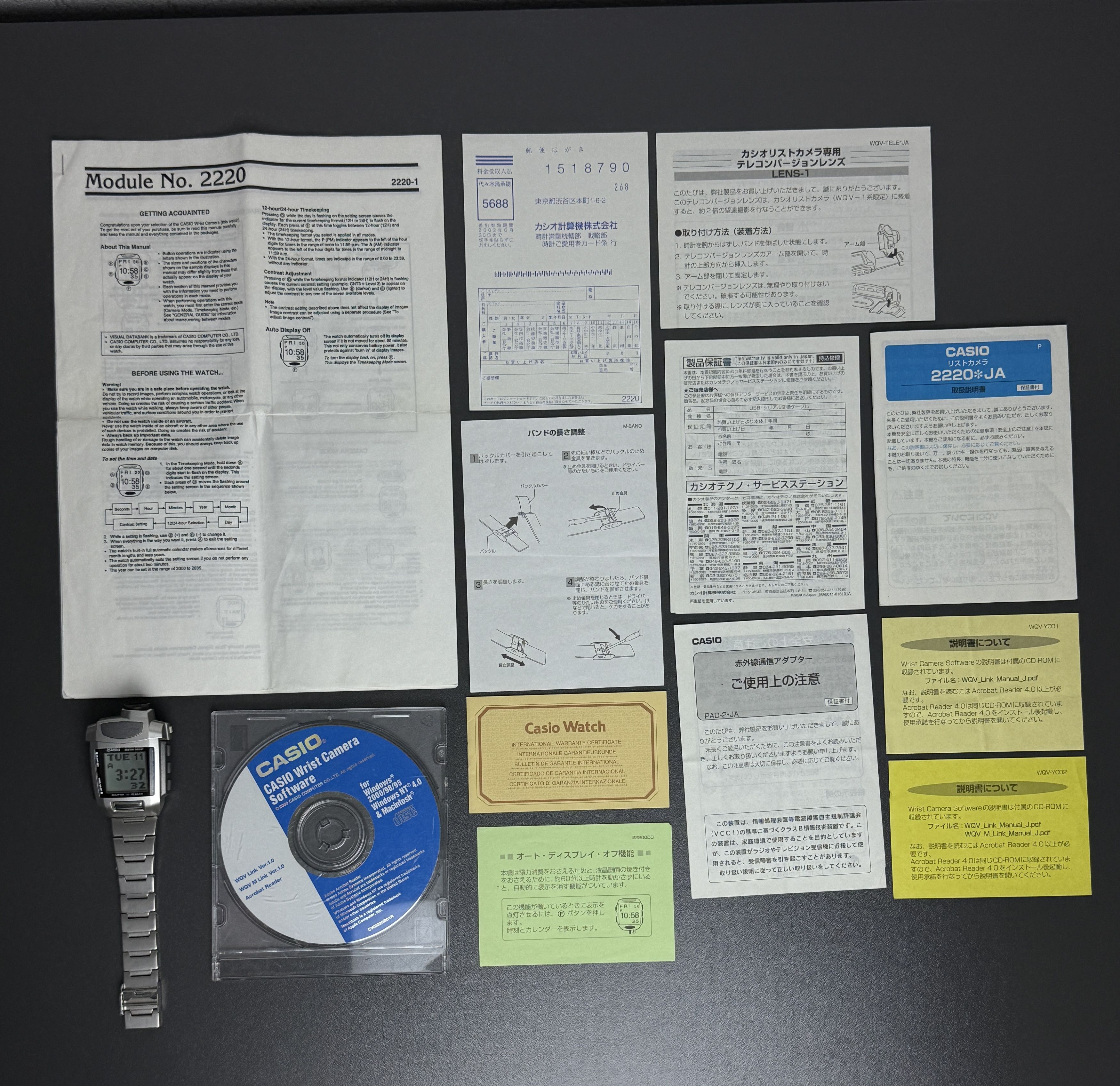 Casio Casio Wrist Camera WQV 3 digital watch full set Size ONE SIZE - 7 Thumbnail