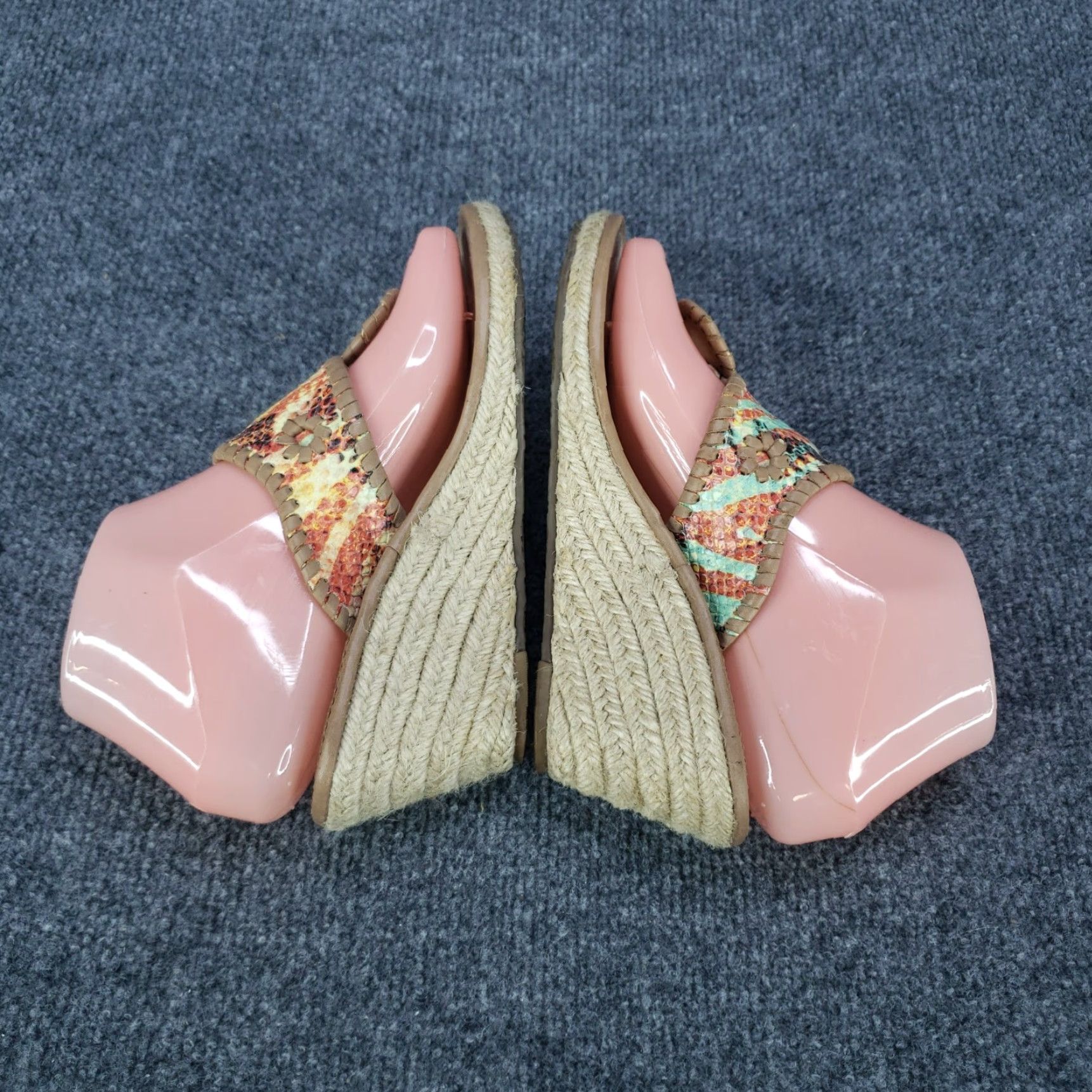 Jack Rogers Jack Rogers Marbella Sandals Women 6M Tan Leather Platform Wedge Thong Size US 6 / IT 36 - 5 Thumbnail