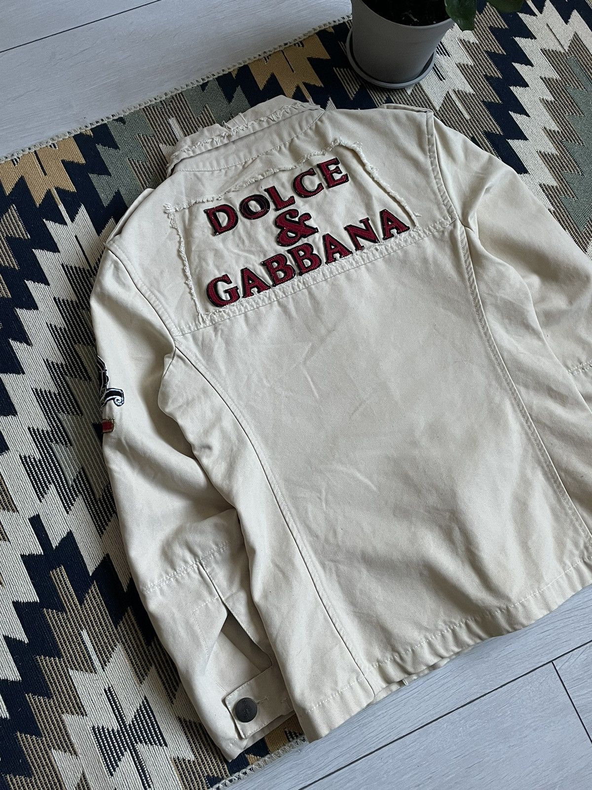 Dolce & Gabbana Rare❗️Vintage Dolce&Gabbana Denim Big Logo Jacket Size M / US 6-8 / IT 42-44 - 10 Thumbnail