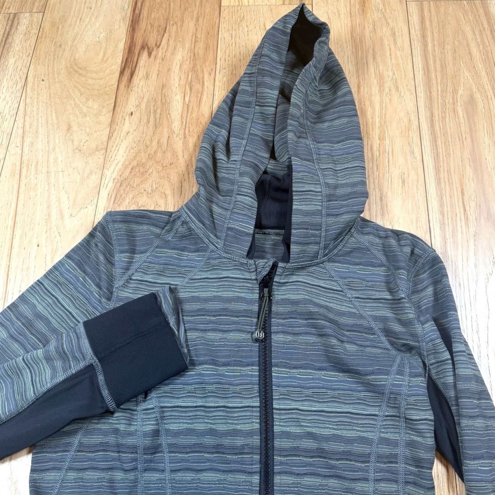 Lululemon Lululemon Hoodie Women’s 6 Full Zip Space Dye Twist Dark Slate Gray Activewear Space Twist Full Zip Womens 6 Size M / US 6-8 / IT 42-44 - 6 Thumbnail
