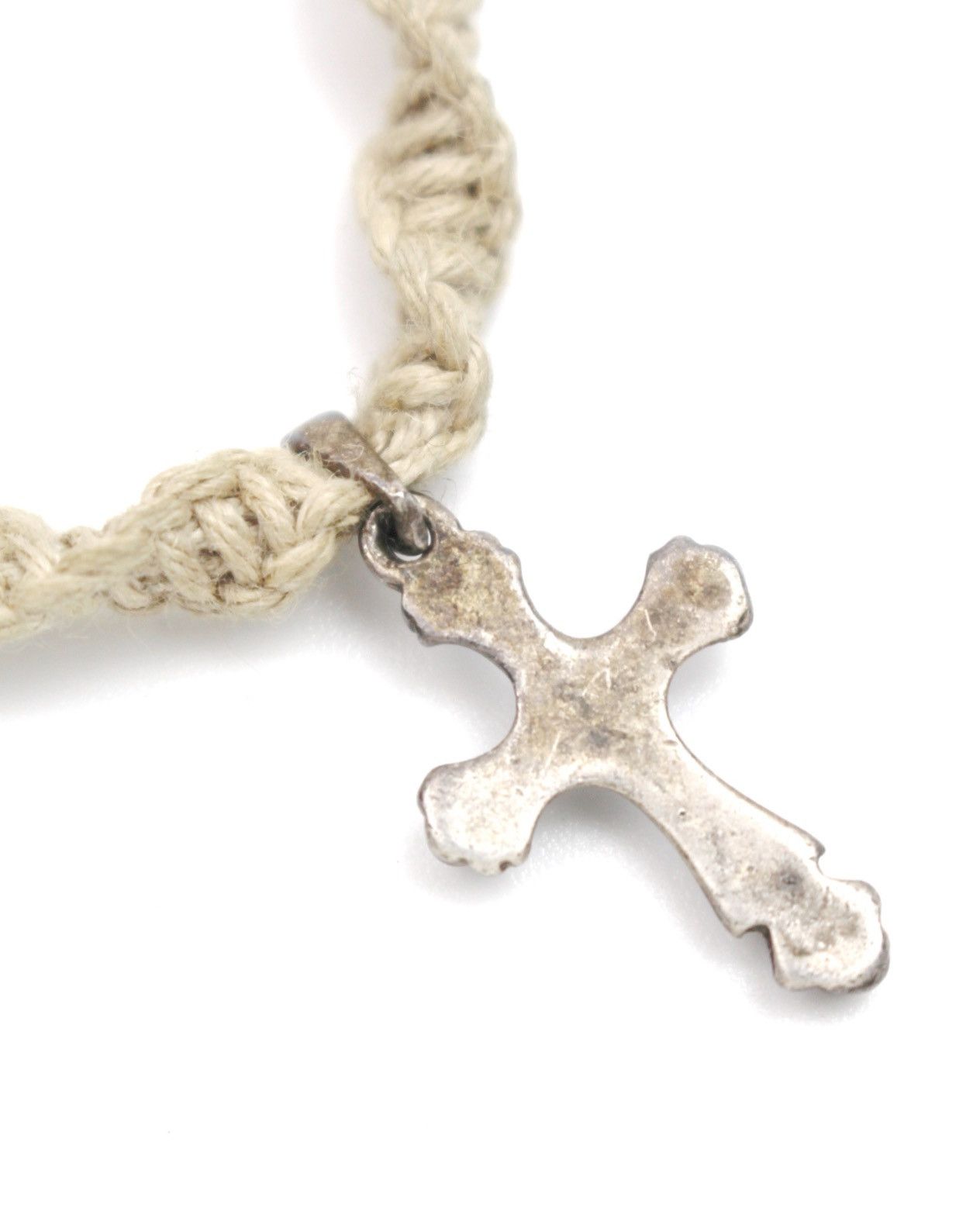 Hysteric Glamour 1980S JAPANESE MADE HAND-KNOTTED HEMP CORD CROSS NECKLACE Size ONE SIZE - 3 Thumbnail