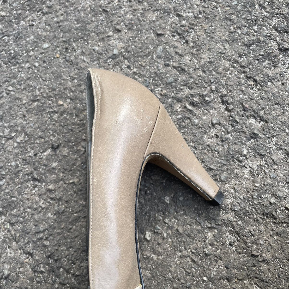 Bally Bally beige Leather Pump Vintage heels platform shoes boots Size US 4.5 / IT 34.5 - 4 Thumbnail