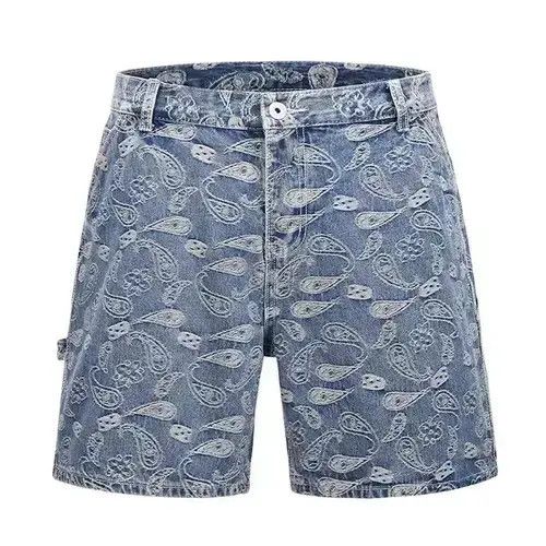 Japanese Brand 20SS Indigo Union Japan Denim Bandana Shorts Size US 32 / EU 48 - 1 Thumbnail