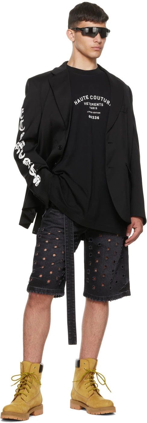 Vetements Black Haute Couture Logo Oversized T-Shirt Size US M / EU 48-50 / 2 - 3 Thumbnail