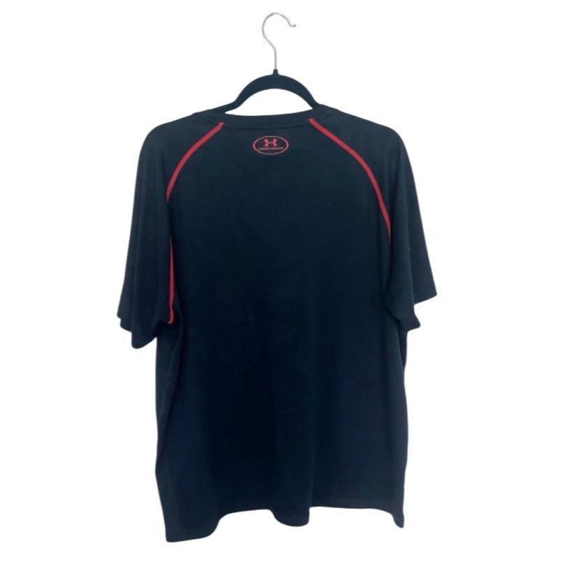 Under Armour Under Armour HeatGear Navy Short Sleeve Athletic Shirt Men’s XL Pink Logo Size XL / US 12-14 / IT 48-50 - 2 Thumbnail