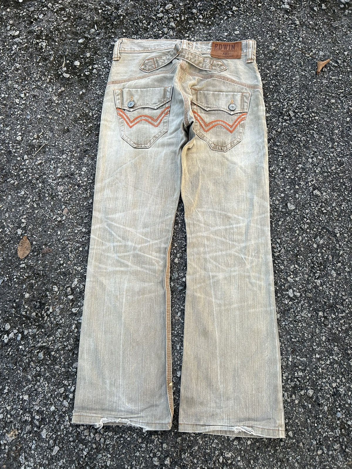 If Six Was Nine × KMRii × Le Grande Bleu (L.G.B.) Flare Edwin Exclusive Vintage Bucke Back Denim Jeans Size US 32 / EU 48 - 6 Thumbnail