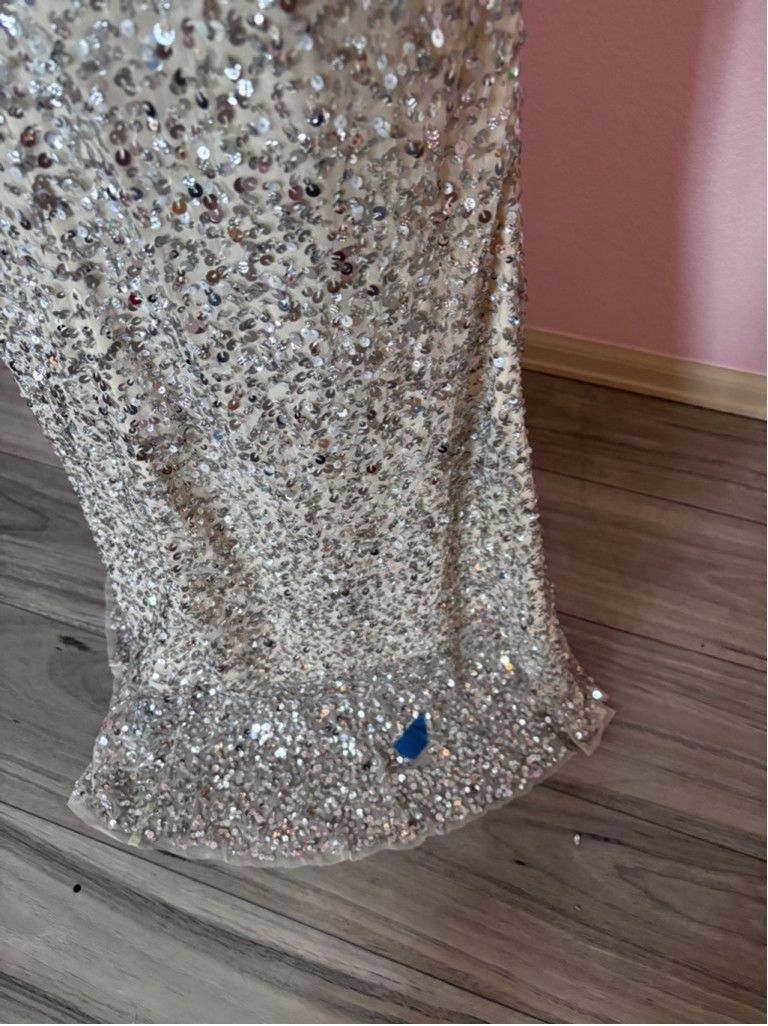Mac Duggal Women's Mac Duggal Dress, Silver, Size 6 Size M / US 6-8 / IT 42-44 - 7 Thumbnail