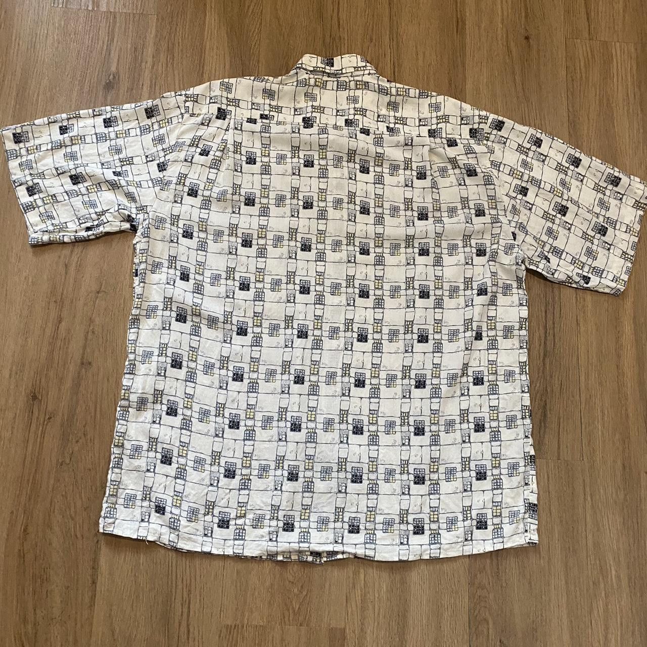 Other White and black short sleeve button up shirt Size US L / EU 52-54 / 3 - 3 Thumbnail