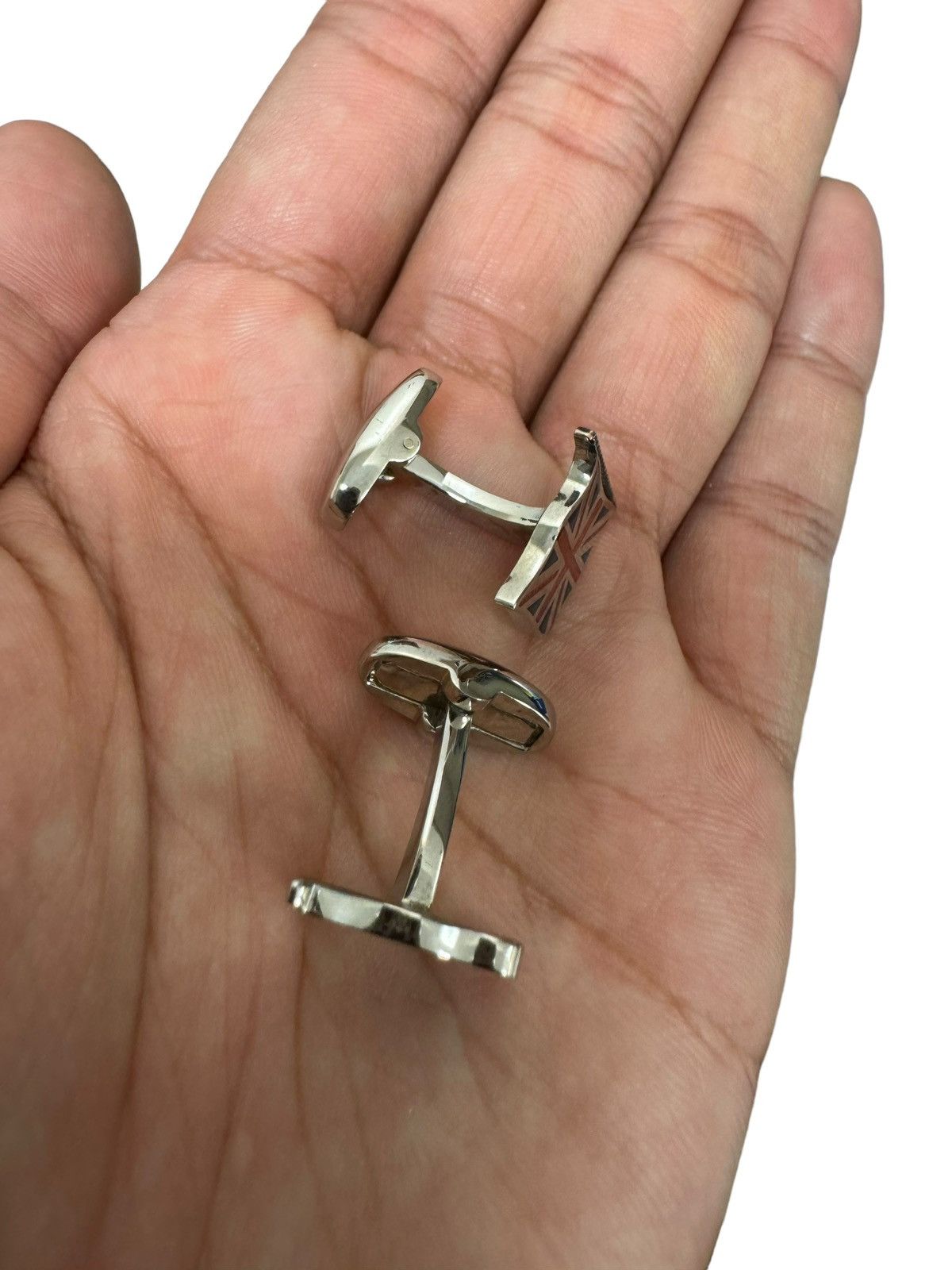 Designer × Paul Smith × Vintage PAUL SMITH STERLING SILVER UNION JACK RECTANGLE CUFFLINKS Size ONE SIZE - 3 Thumbnail