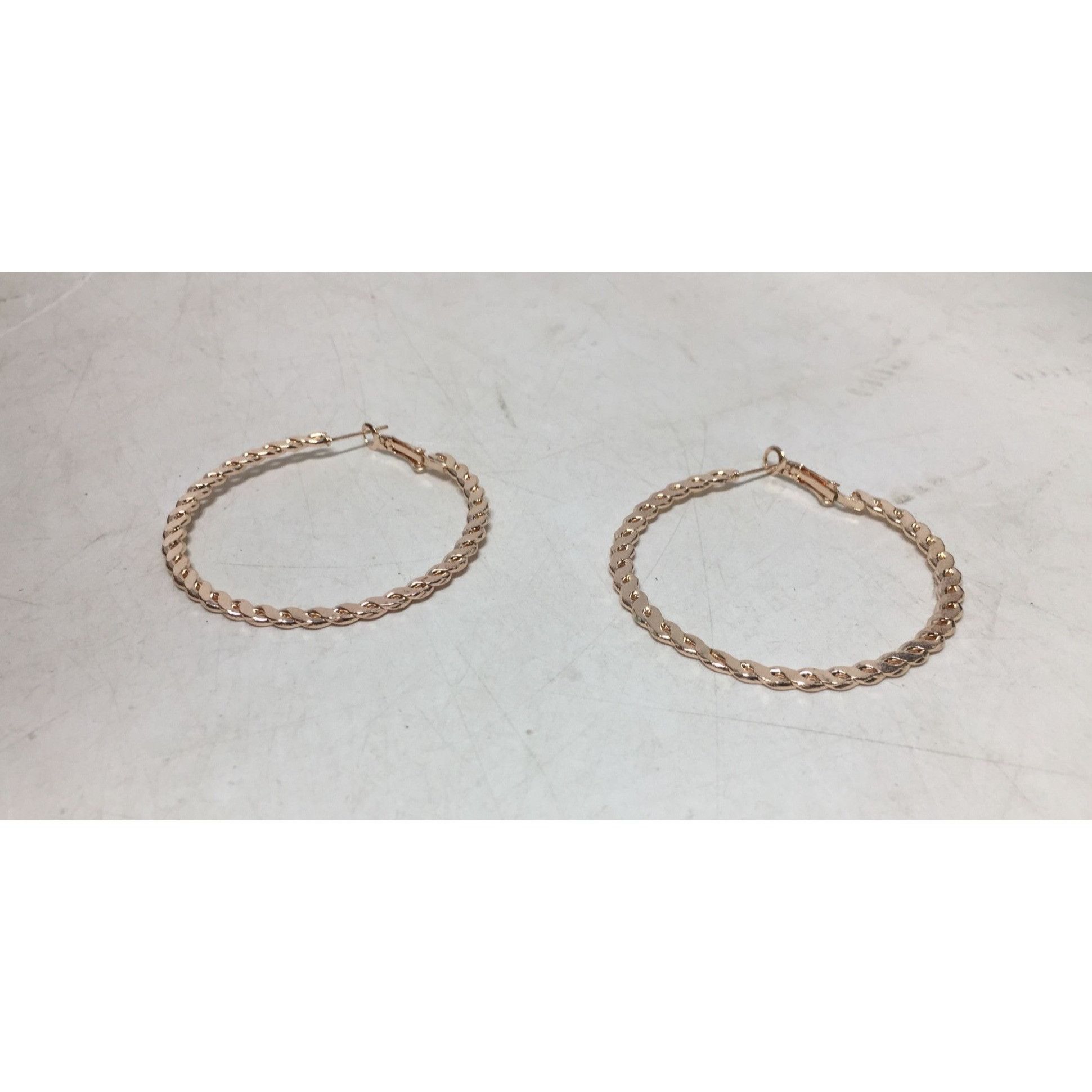 Other Women's Rose Gold Twisted Hoop Earrings (Like new) Size ONE SIZE - 4 Thumbnail