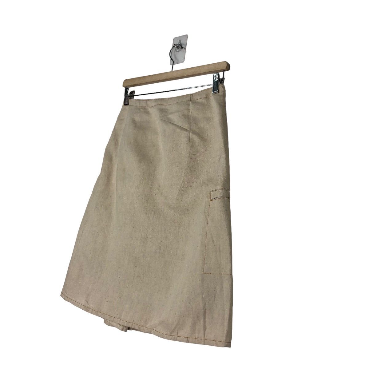 Burberry Vintage Burberrys London Blue Label Skirt Chore Duck Canvas Size 28" / US 6 / IT 42 - 10 Thumbnail