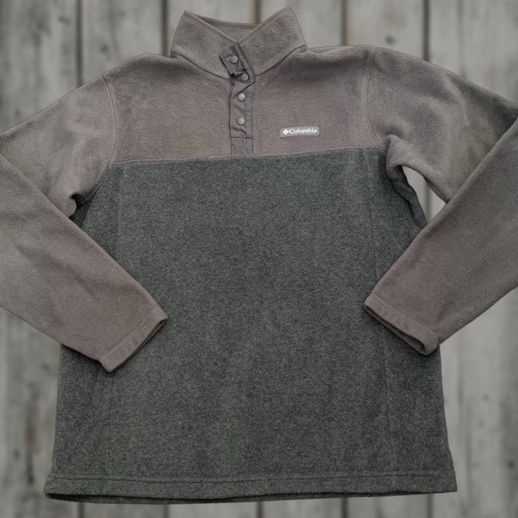 Vintage Columbia Steens Mountain Sweater Mens Medium Gray Fleece Half Snap Pullover Size US M / EU 48-50 / 2 - 1 Thumbnail
