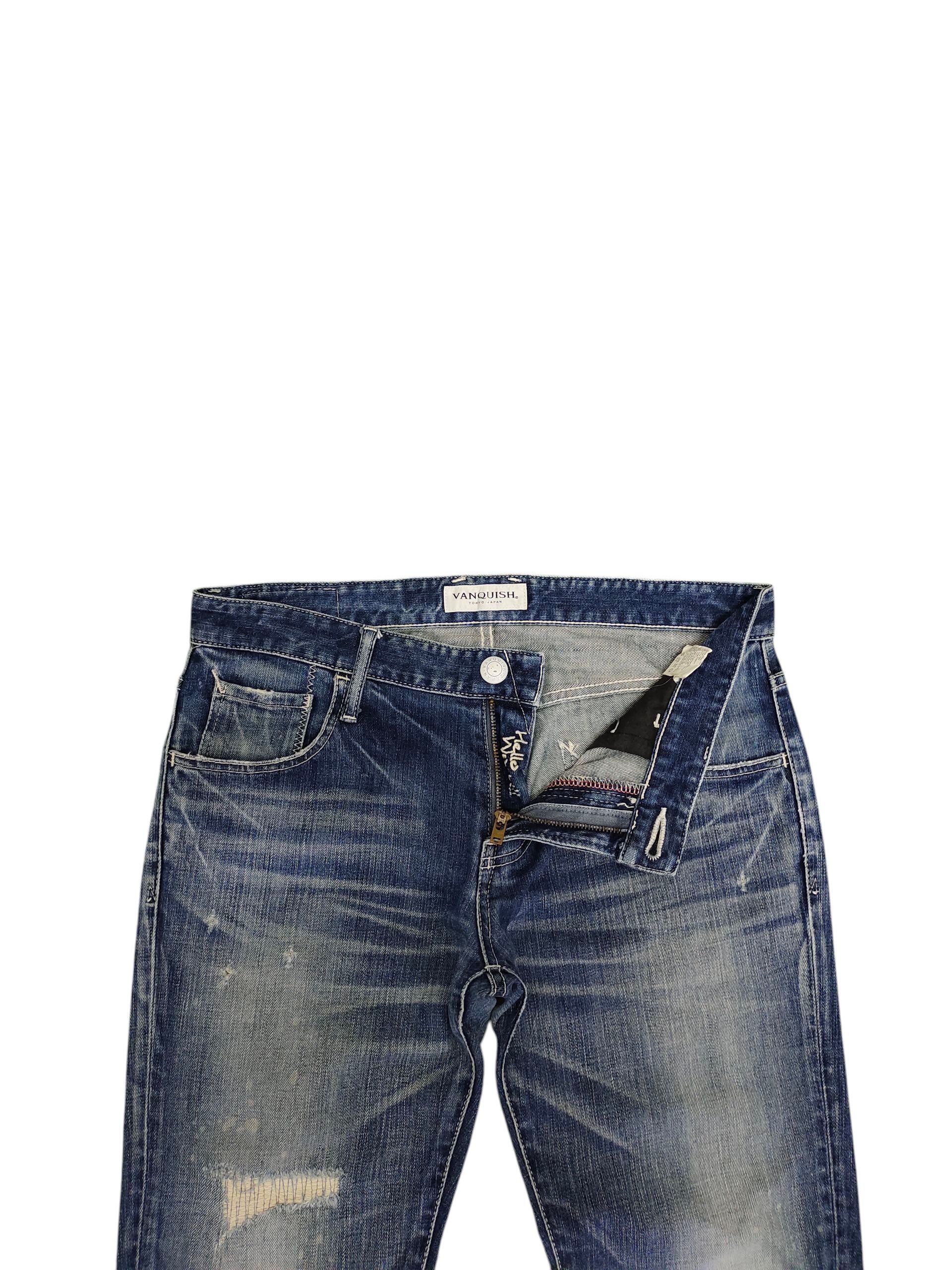 Kapital Vanquish Japan Clawmark Distress Faded Denim Jeans Size US 34 / EU 50 - 7 Thumbnail