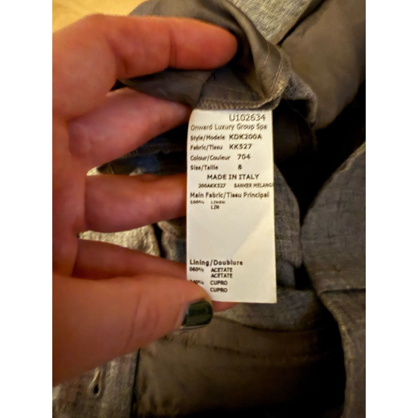 Michael Kors Michael Kors Collection Linen Cropped Trousers Pants Grey 8 Size 30" / US 8 / IT 44 - 7 Thumbnail