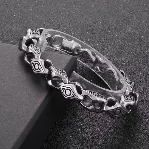 Jewelry Link Chain Geometric Square Wristband Bracelet Size ONE SIZE - 4 Thumbnail