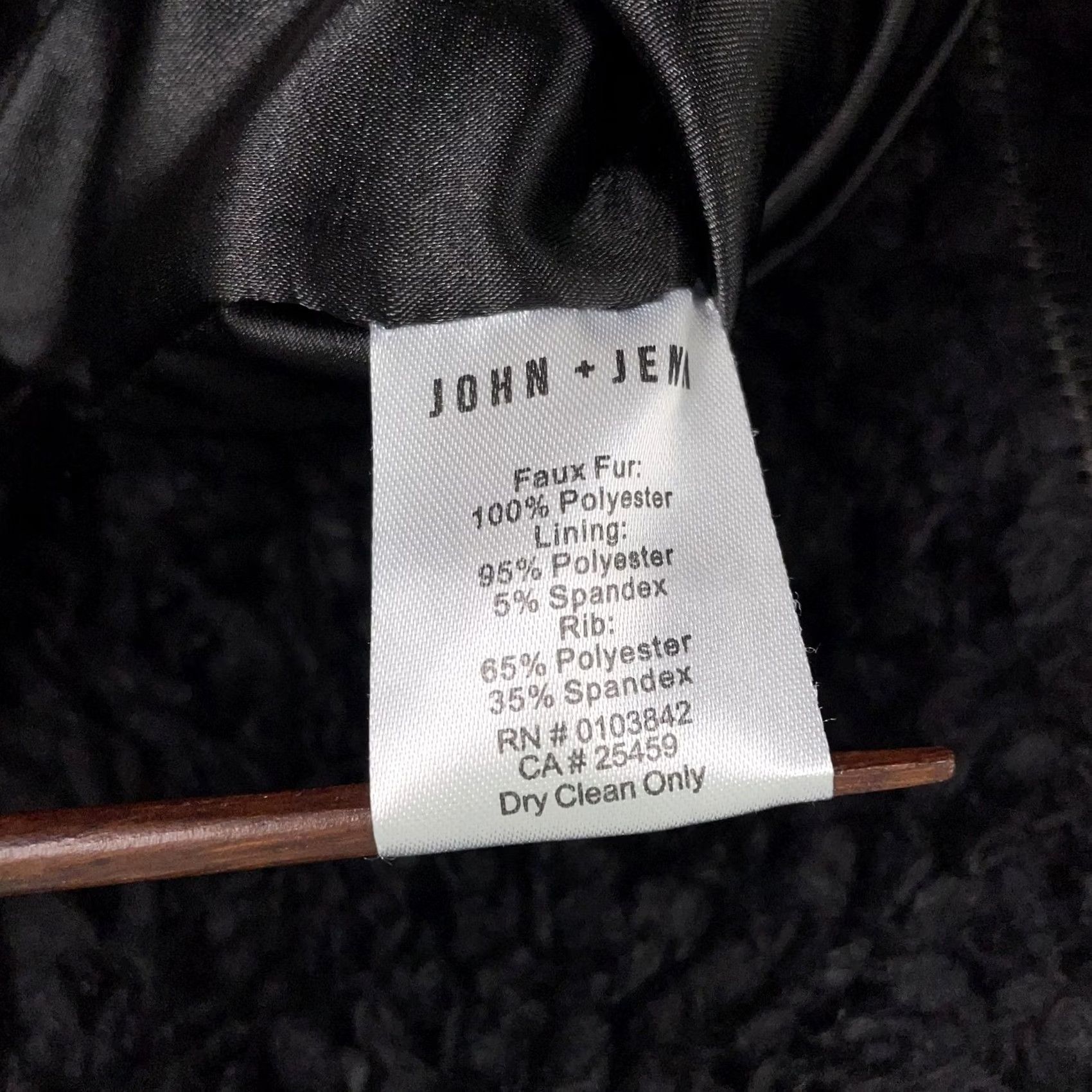 Vintage John + Jenn Jacket Womens Large Black Faux Fur Bomber Zip Up Lined Cozy Size L / US 10 / IT 46 - 5 Thumbnail