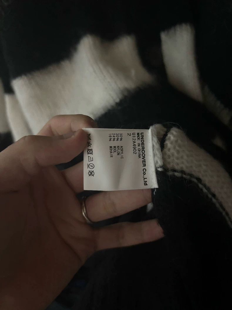Undercover Undercover 21AW Black and White Striped Mohair Cardigan sw Size US M / EU 48-50 / 2 - 4 Thumbnail