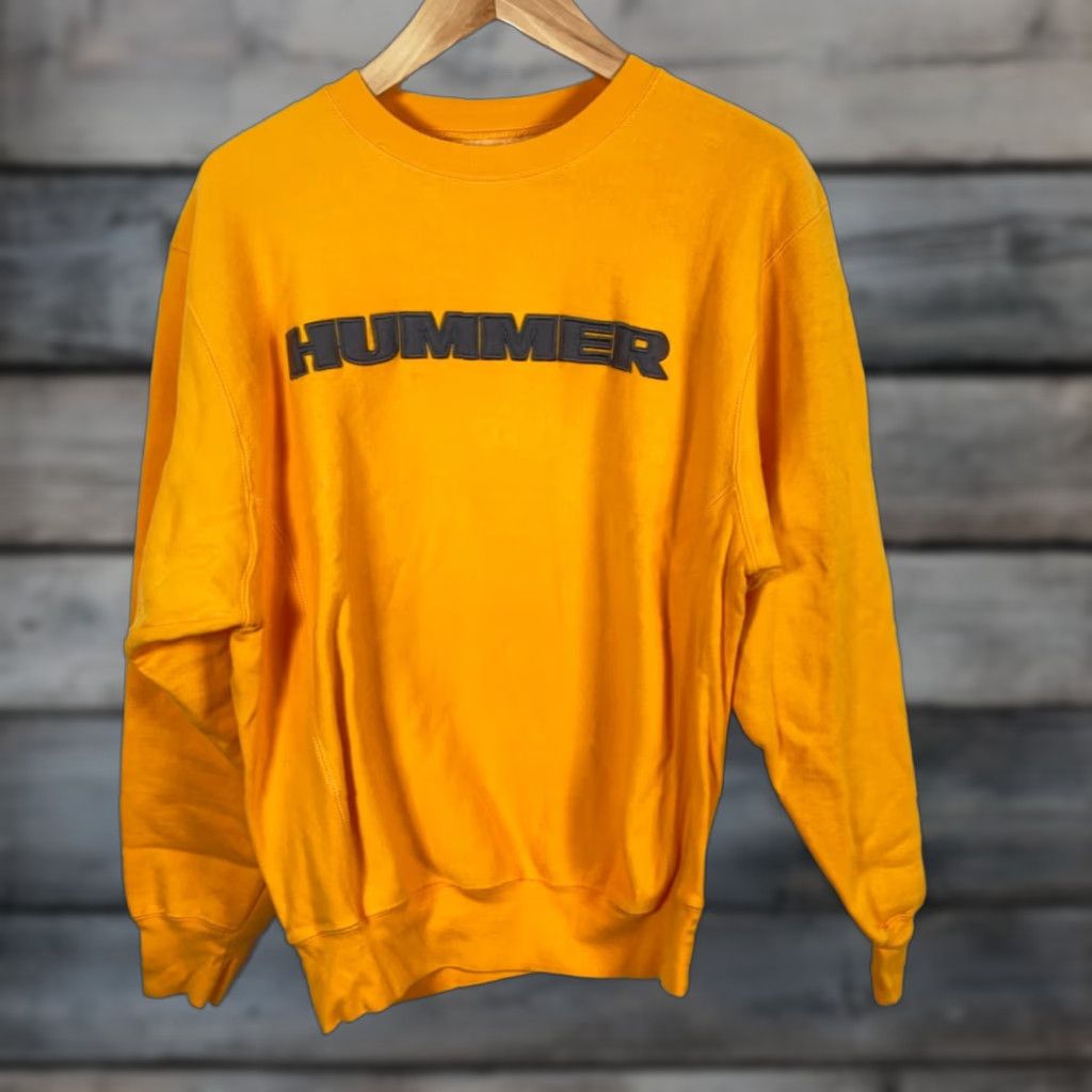 Vintage VINTAGE Hummer Sweatshirt Men's Medium Dark Yellow Embroidered Crewneck Y2K VTG Size US M / EU 48-50 / 2 - 1 Thumbnail