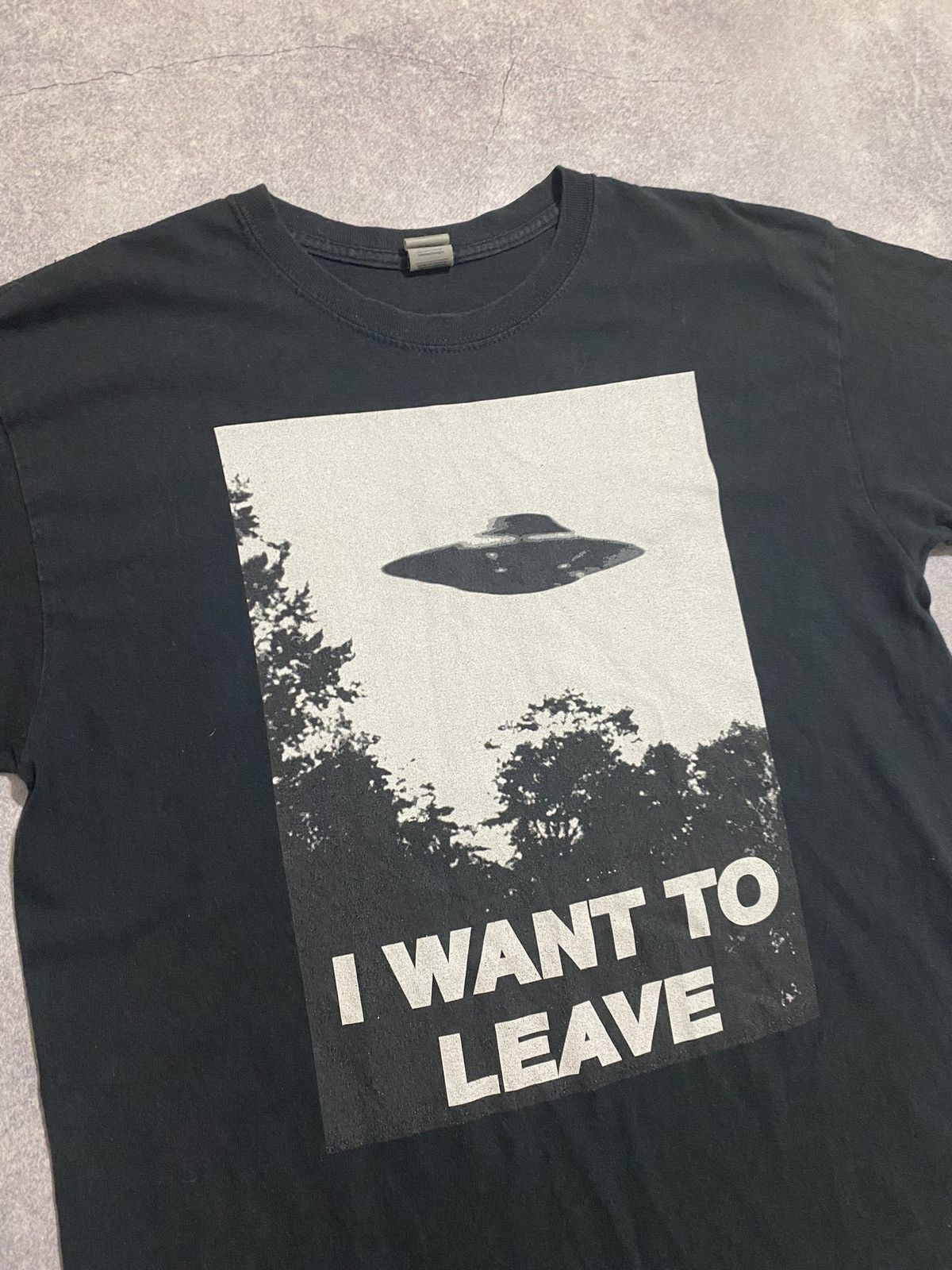 Gildan × Vintage I Want To Leave T Shirt UFO X Files Size US M / EU 48-50 / 2 - 2 Thumbnail