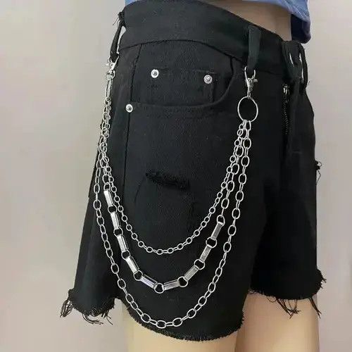 Hypebeast x Jewelry Unisex 3 Layer Punk Wallet Keychain in Silver, Men's