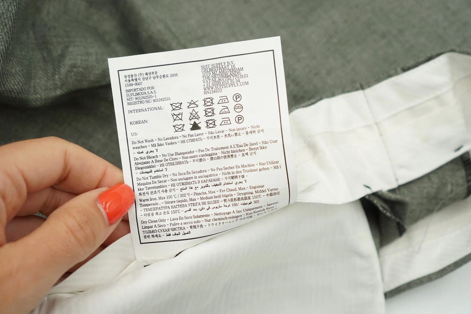 Suitsupply Men Suitsupply Trousers 100% Linen Green Soho 102 UK/US42L Size 42L - 4 Thumbnail