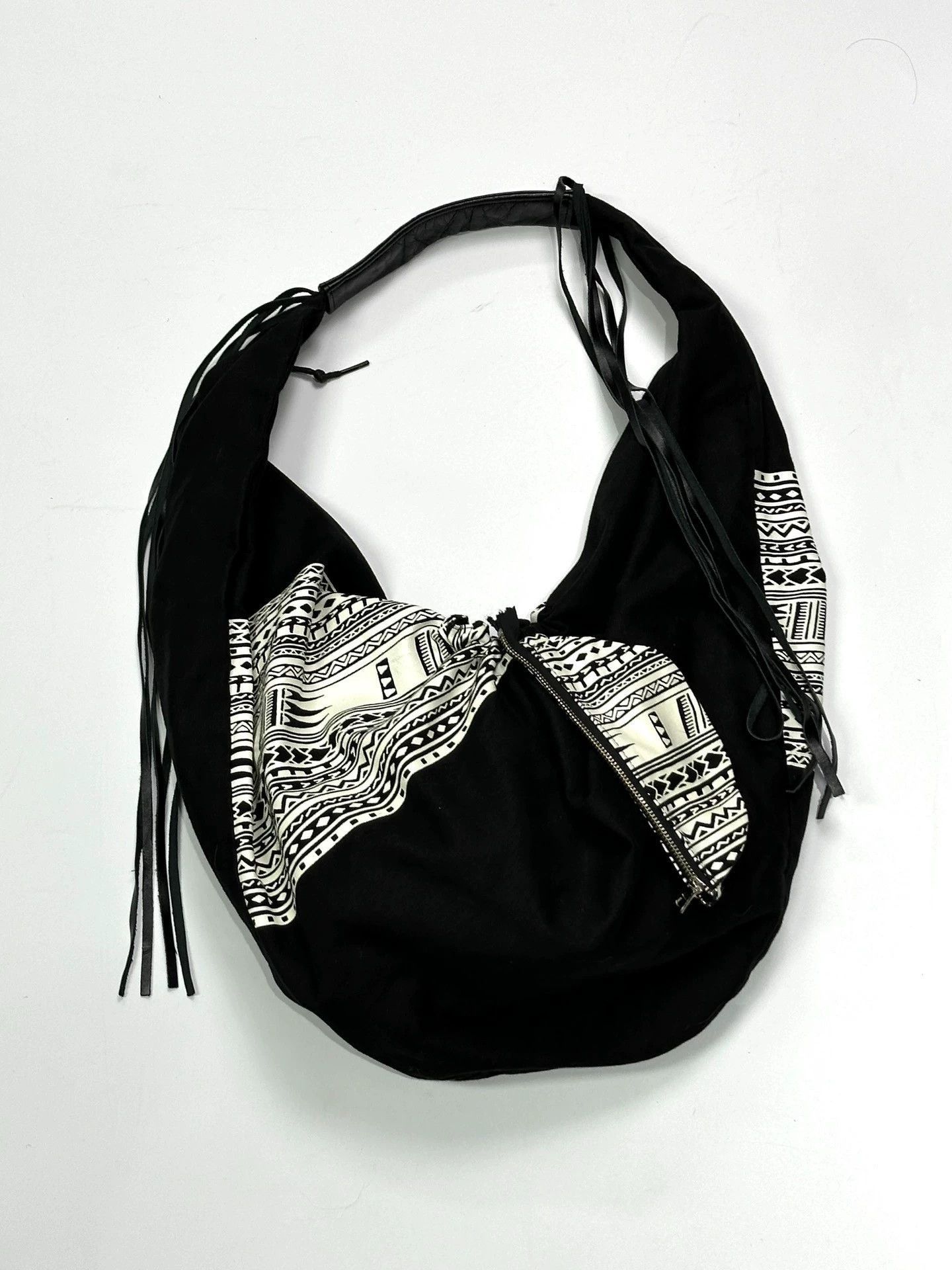 Yohji Yamamoto Black Abstract Pattern Sling Bag Size ONE SIZE - 1 Thumbnail
