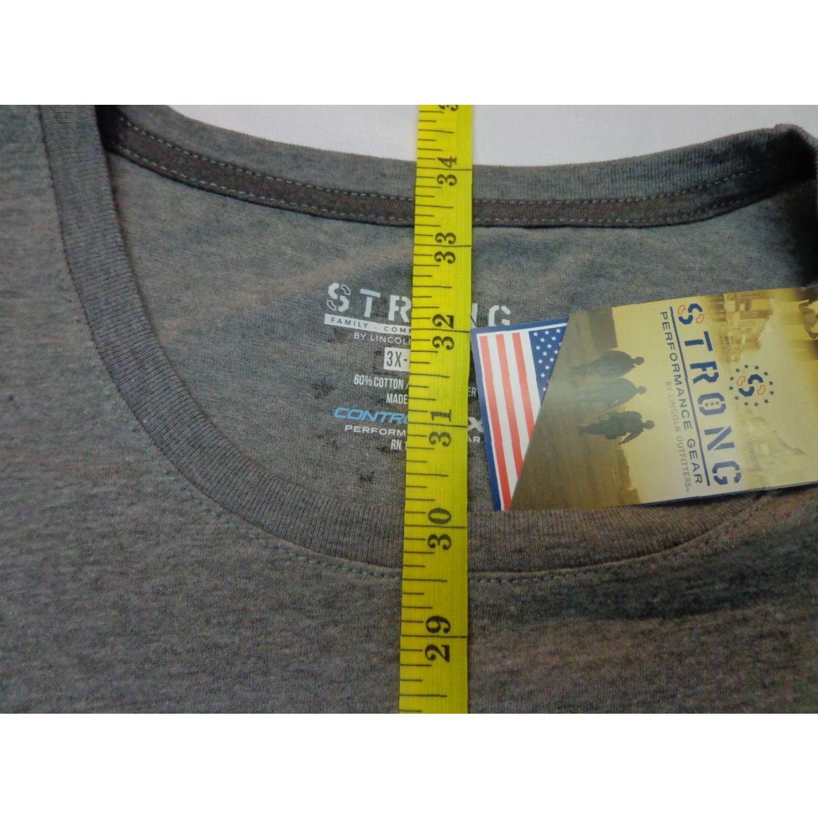 Vintage STRONG by Lincoln Outfitters Control Max Performance Gear T-shirt 3XL Gray Short Sleeve Crew Neck Men, Graphic Print, Cotton Polyester, Regular Fit Size US XXL / EU 58 / 5 - 5 Thumbnail
