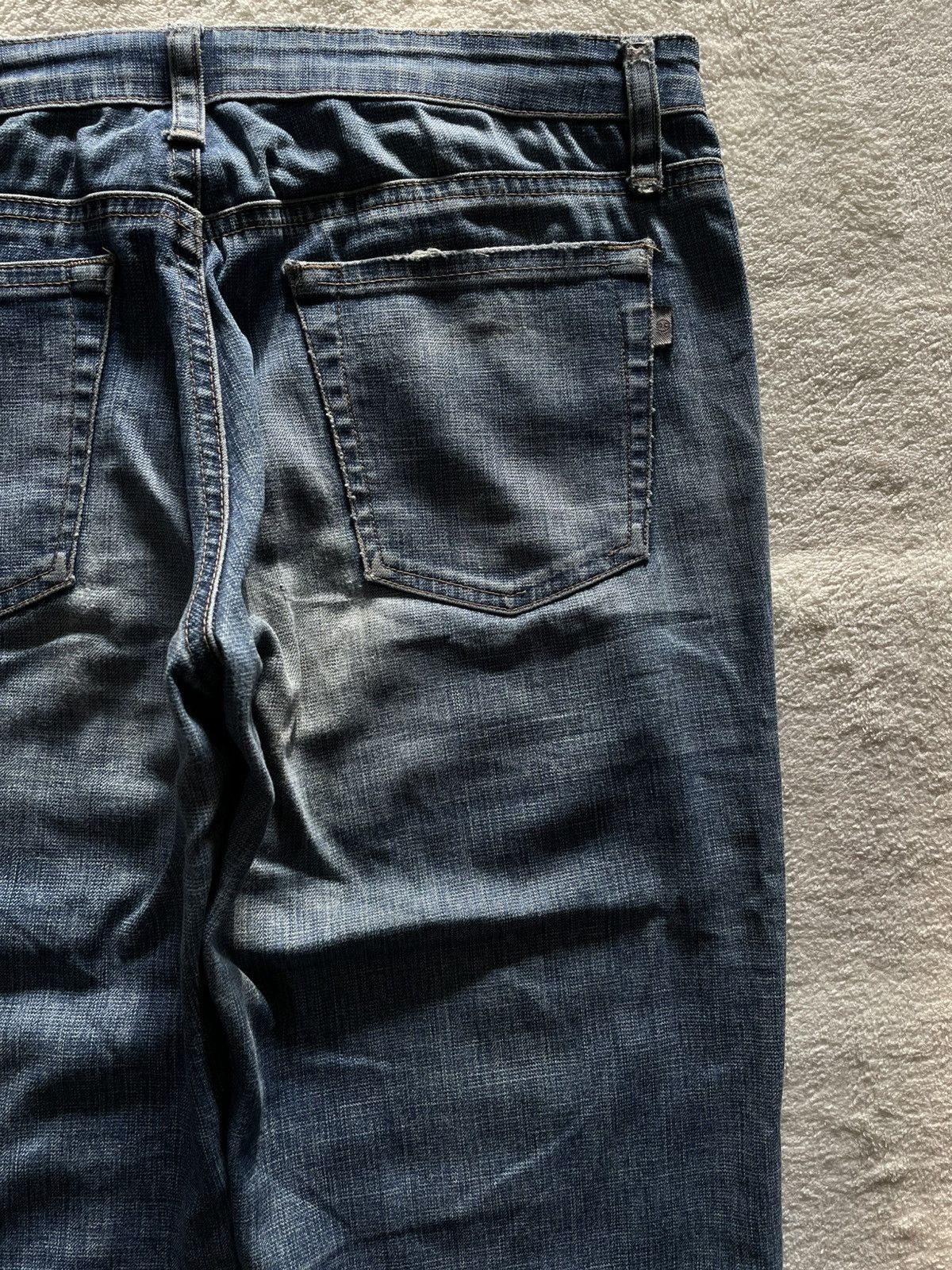 Japanese Brand Vintage Sweet Camel Boot Cut Faded Mudwash Dark Blue Jeans Size 30" / US 8 / IT 44 - 14 Thumbnail