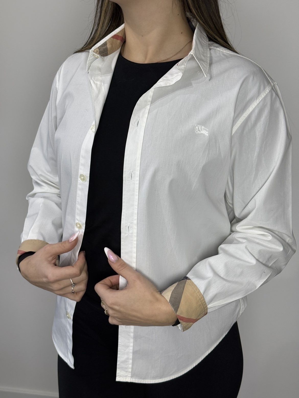 Burberry Burberry nova check white button up shirt Size S / US 4 / IT 40 - 10 Thumbnail