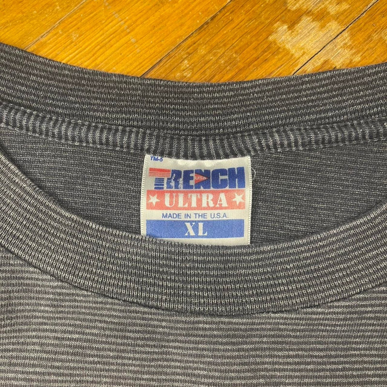 NFL × Vintage Vintage 1994 Chicago Bears Trench NFL Pinstriped Tee Size US XL / EU 56 / 4 - 5 Thumbnail