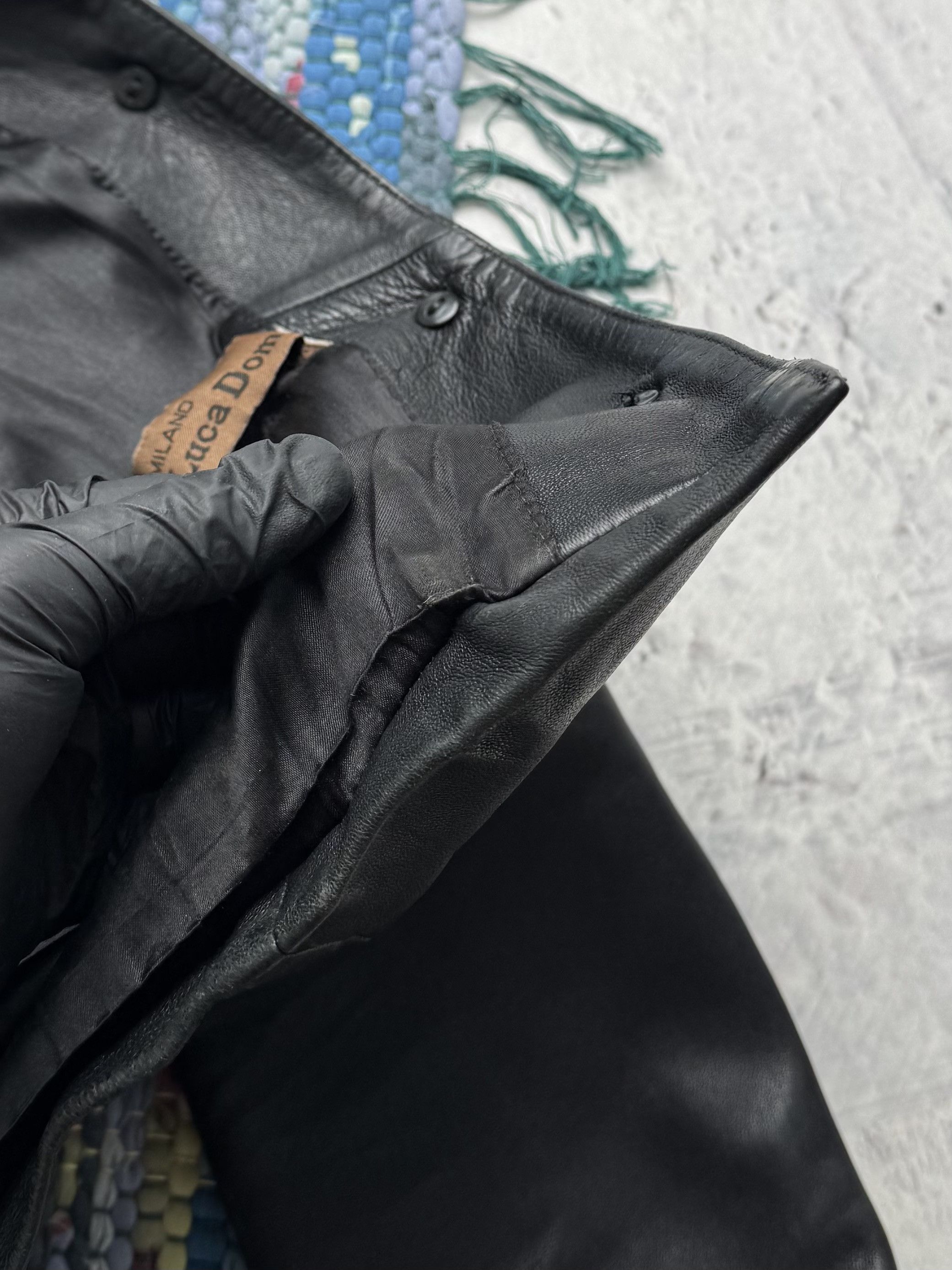 Vintage Vintage Cropped Leather Jacket A8(V1)D15 Size L / US 10 / IT 46 - 13 Thumbnail