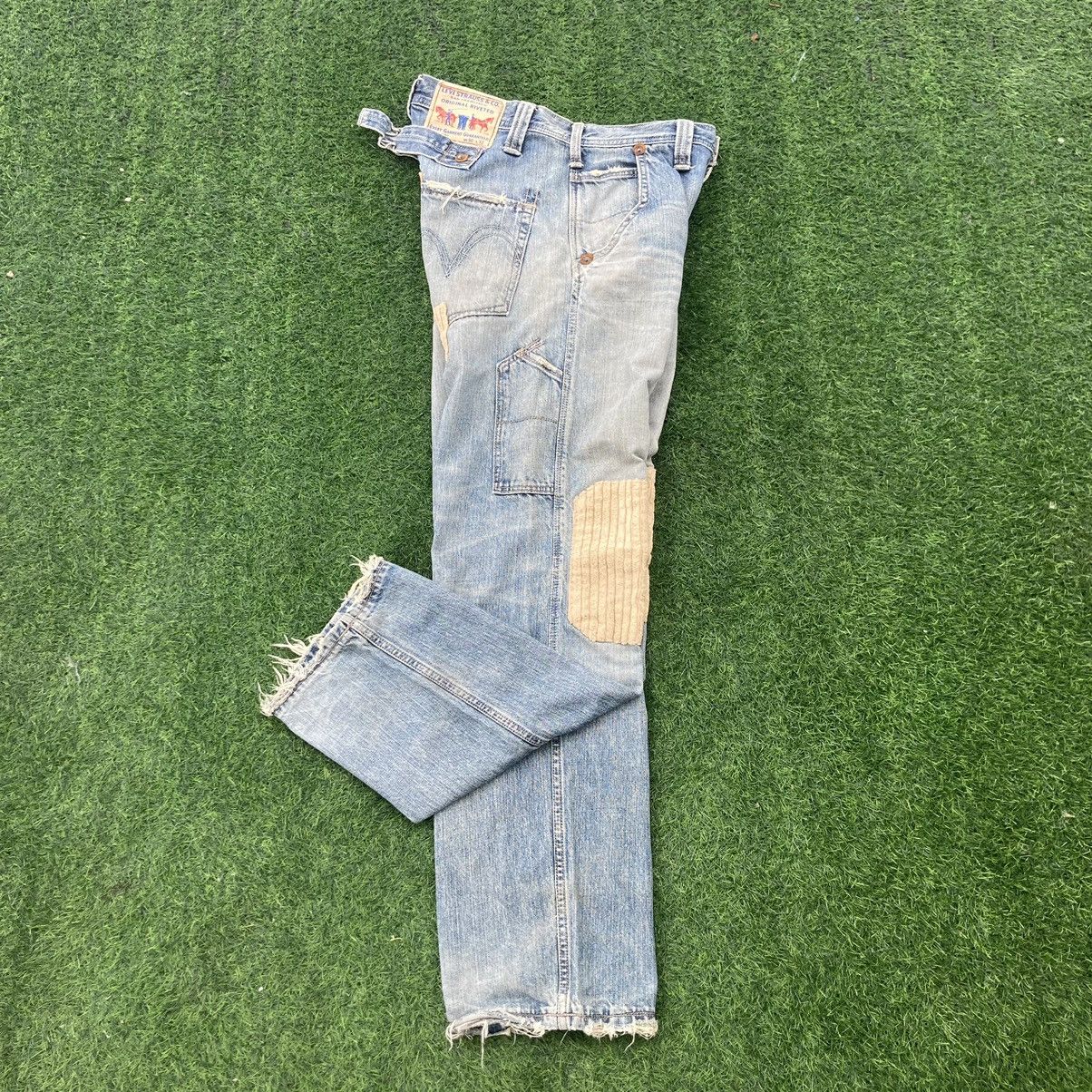 Levi's LEVI’S ORIGINAL RIVETED PATCHWORK JEANS Size US 31 - 11 Thumbnail