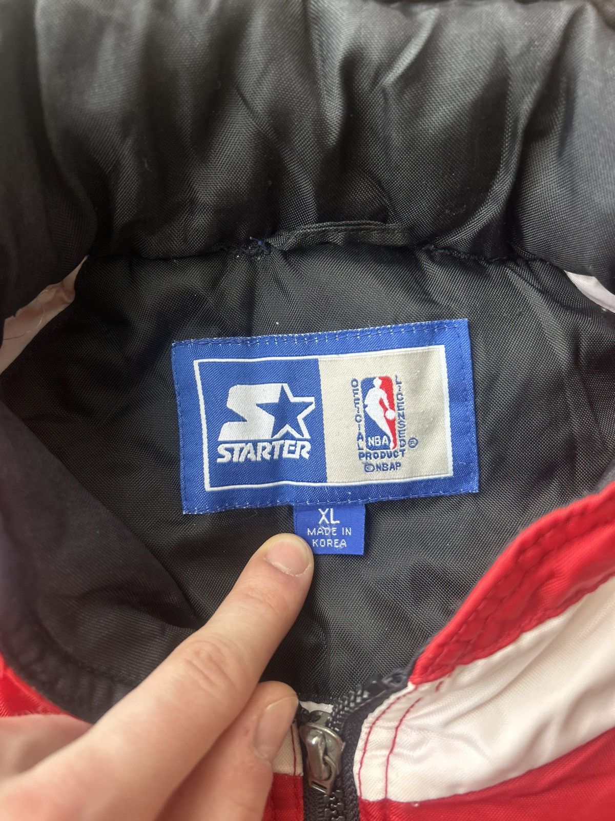 Starter Vintage 90s NBA Chicago Bulls Big Logo Bomber Jacket Size US XXL / EU 58 / 5 - 9 Thumbnail