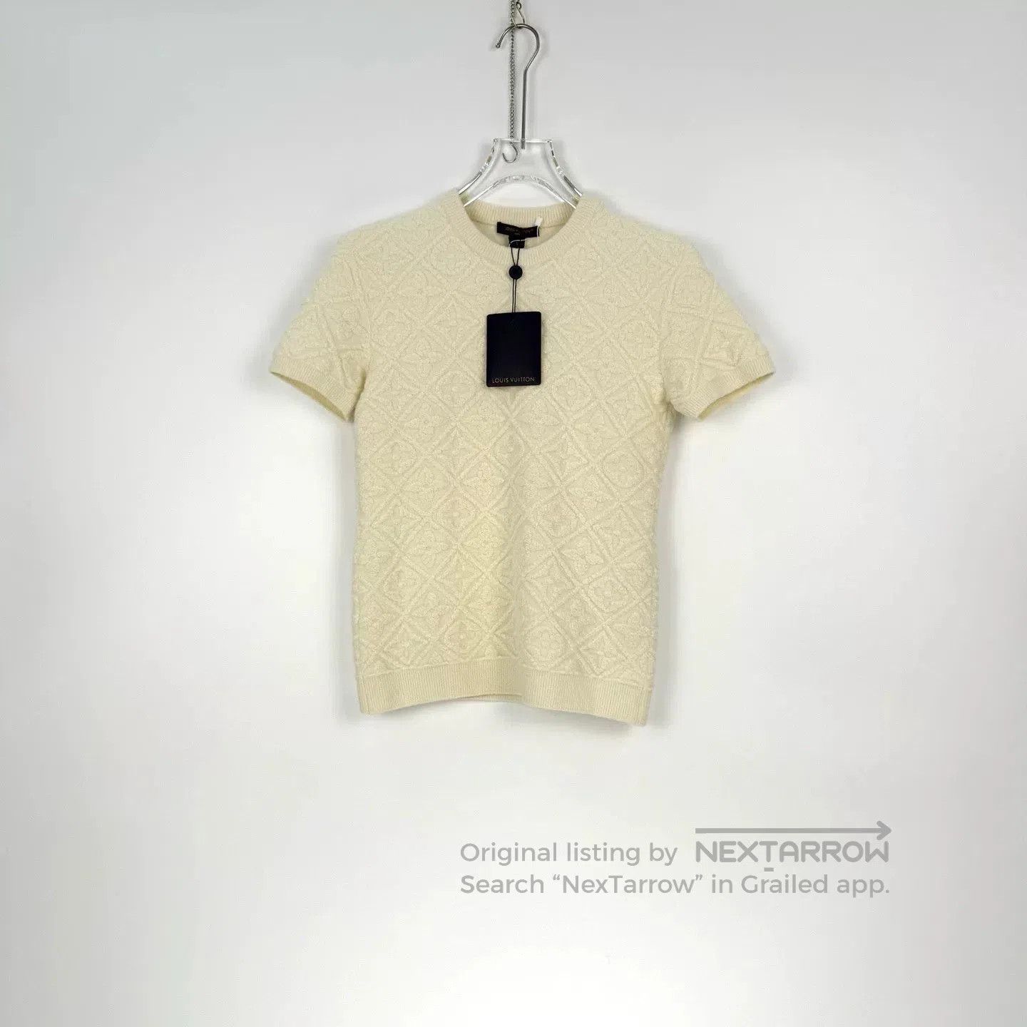 Louis Vuitton Louis Vuitton White Logo Wool Sweater. Size US S / EU 44-46 / 1 - 3 Thumbnail