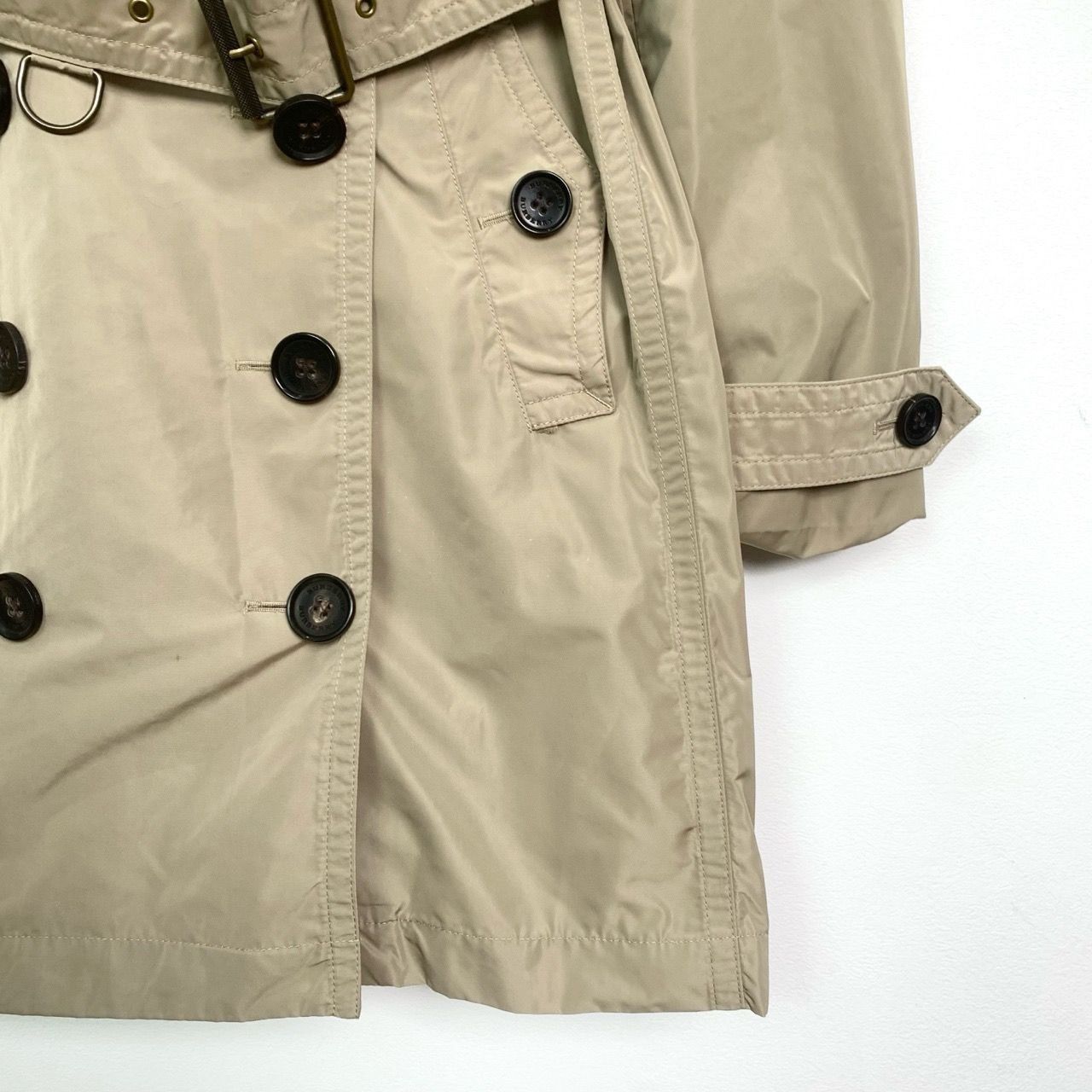 Burberry Burberry Khaki Double-Breasted Belted Trench Coat Size 38/98 Size XS / US 0-2 / IT 36-38 - 4 Thumbnail