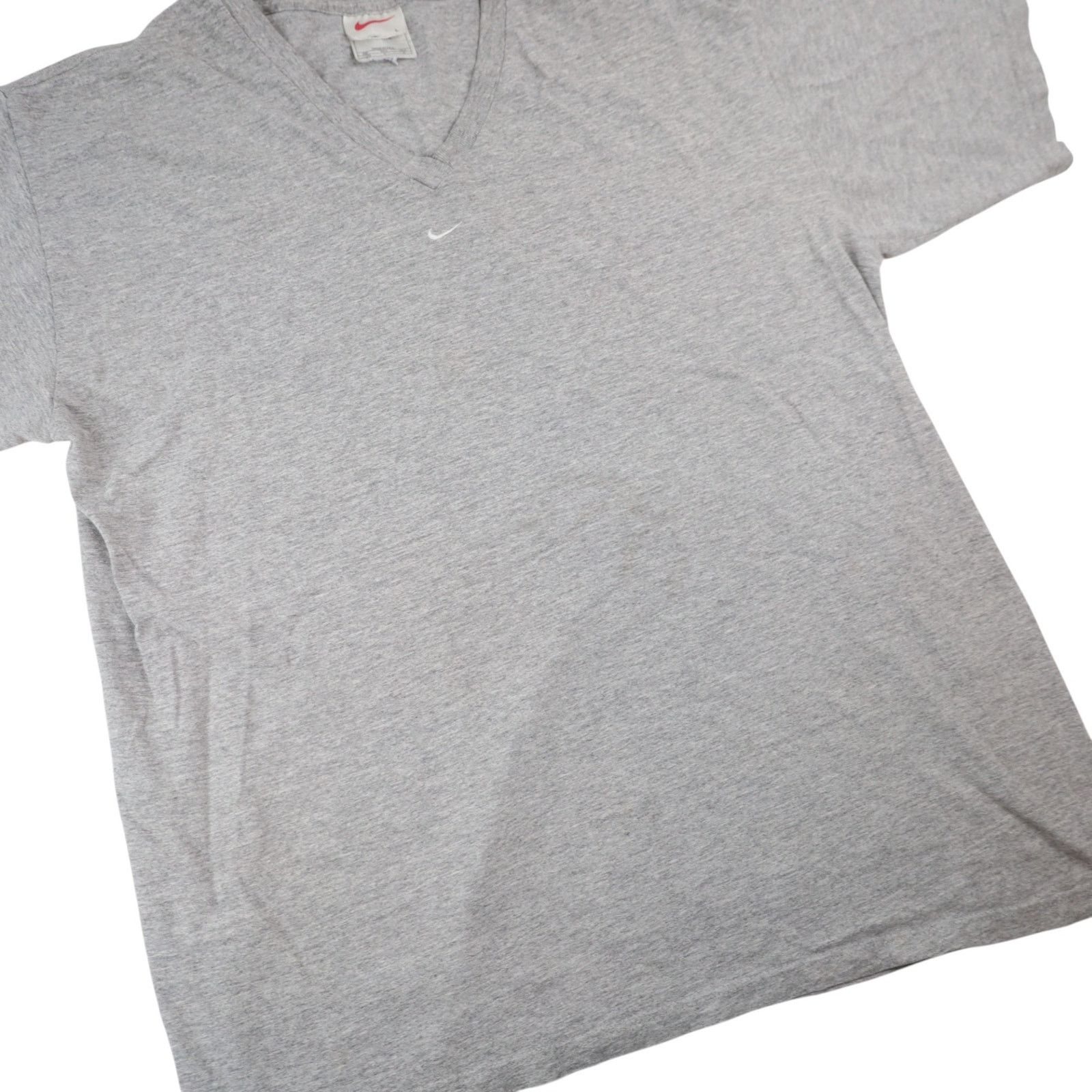 Nike × Vintage Vintage 90s Nike Mini Swoosh V Neck T Shirt Size US L / EU 52-54 / 3 - 3 Thumbnail