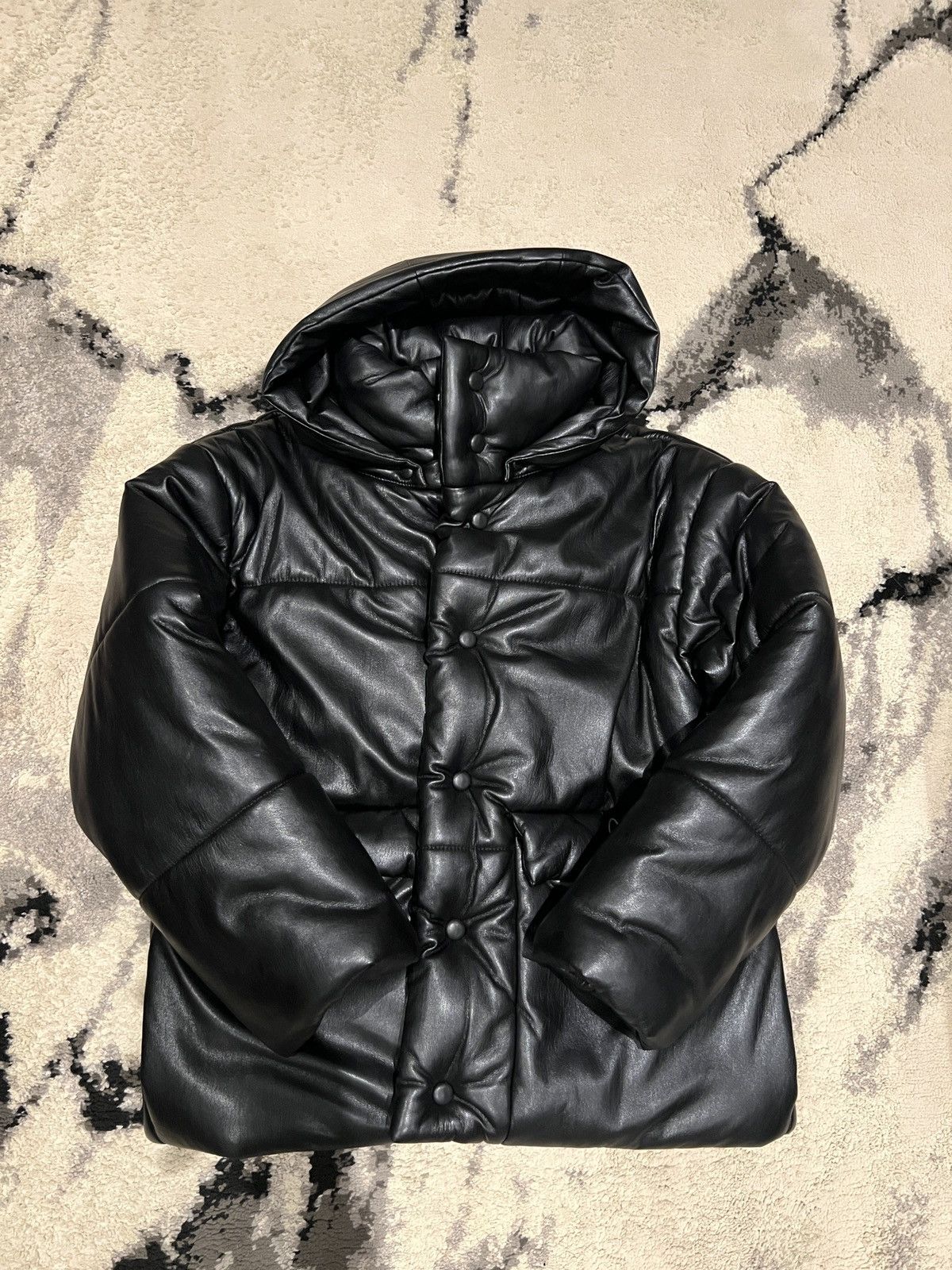 Nanushka Vegan Leather Quilted Puffer Jacket Size US M / EU 48-50 / 2 - 1 Thumbnail