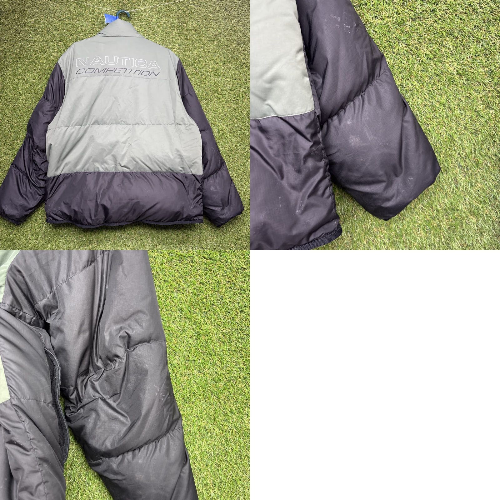 Nautica VINTAGE NAUTICA Competition Down Puffer Jacket Mens L Black Insulated Hooded Full Zip Standing Collar 90s Outdoor Jacket Size US L / EU 52-54 / 3 - 9 Thumbnail