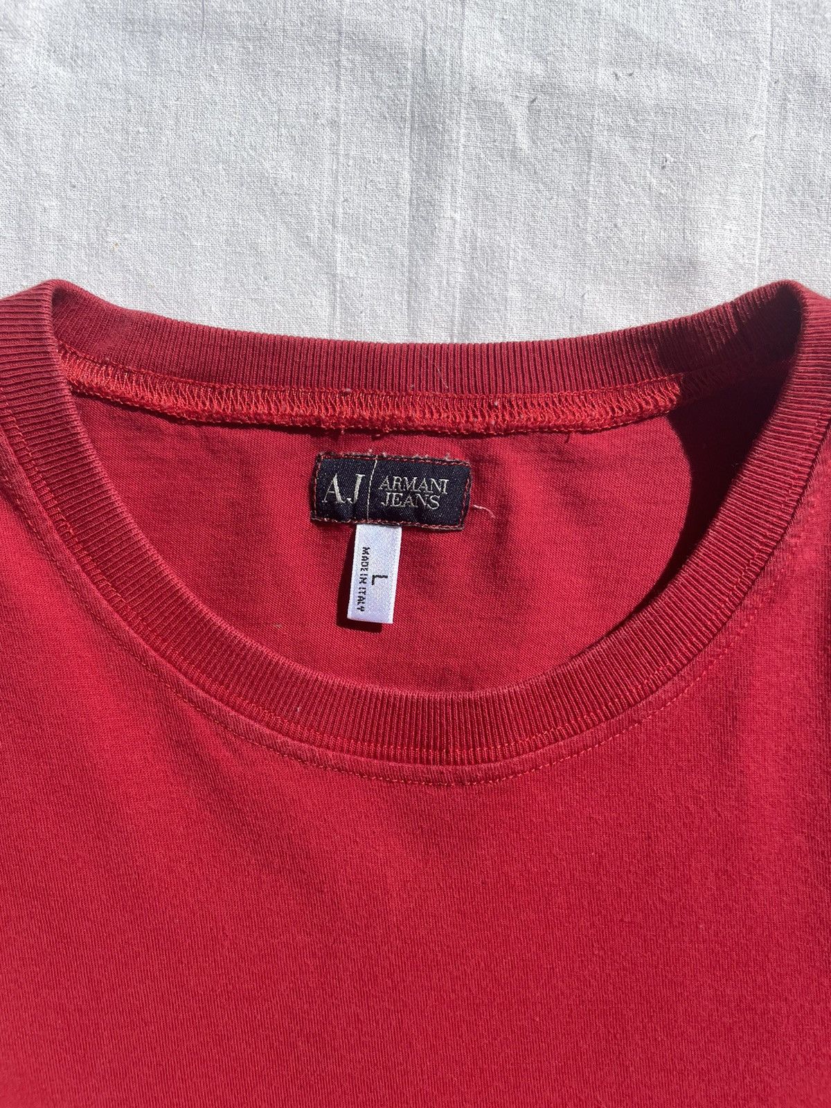 Armani × Vintage Vintage Armani Jeans T-Shirt Size US L / EU 52-54 / 3 - 5 Thumbnail