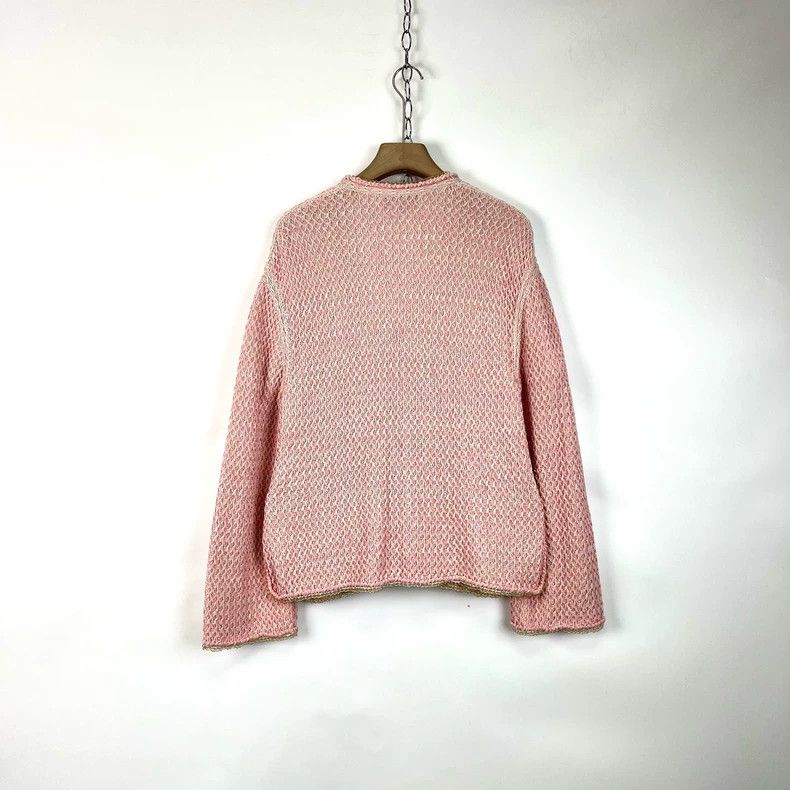 Chanel Chanel Cherry blossom pink knitted cardigan coat Size S / US 4 / IT 40 - 2 Thumbnail