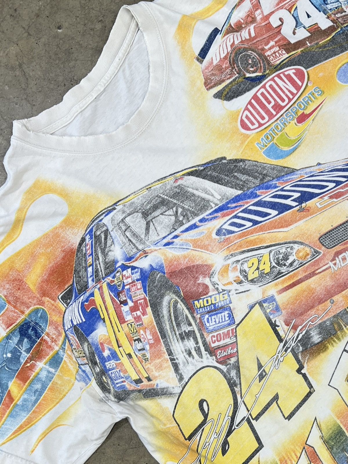 NASCAR Vintage NASCAR 2002 Jeff Gordon Red Flame Du Pont AOP Large Size US L / EU 52-54 / 3 - 4 Thumbnail