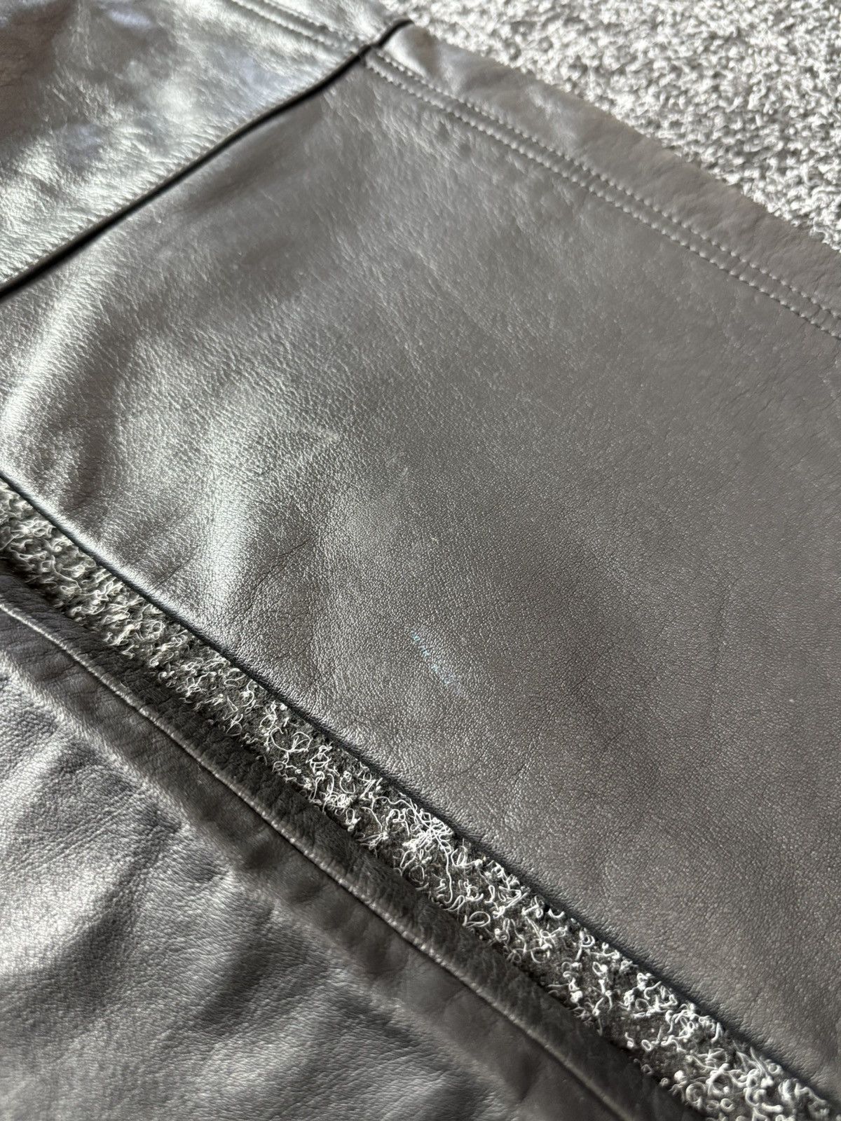 Genuine Leather Leather Biker MOTO Rock Punk Opium Chrome Style Pants Black Size US 31 - 4 Thumbnail