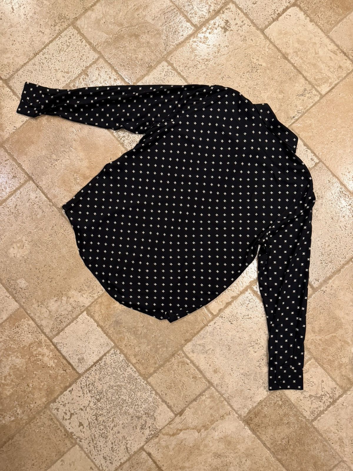 Celine Celine x Hedi Loose Viscoe Triomphe Logo Print Button Shirt Size US L / EU 52-54 / 3 - 9 Thumbnail