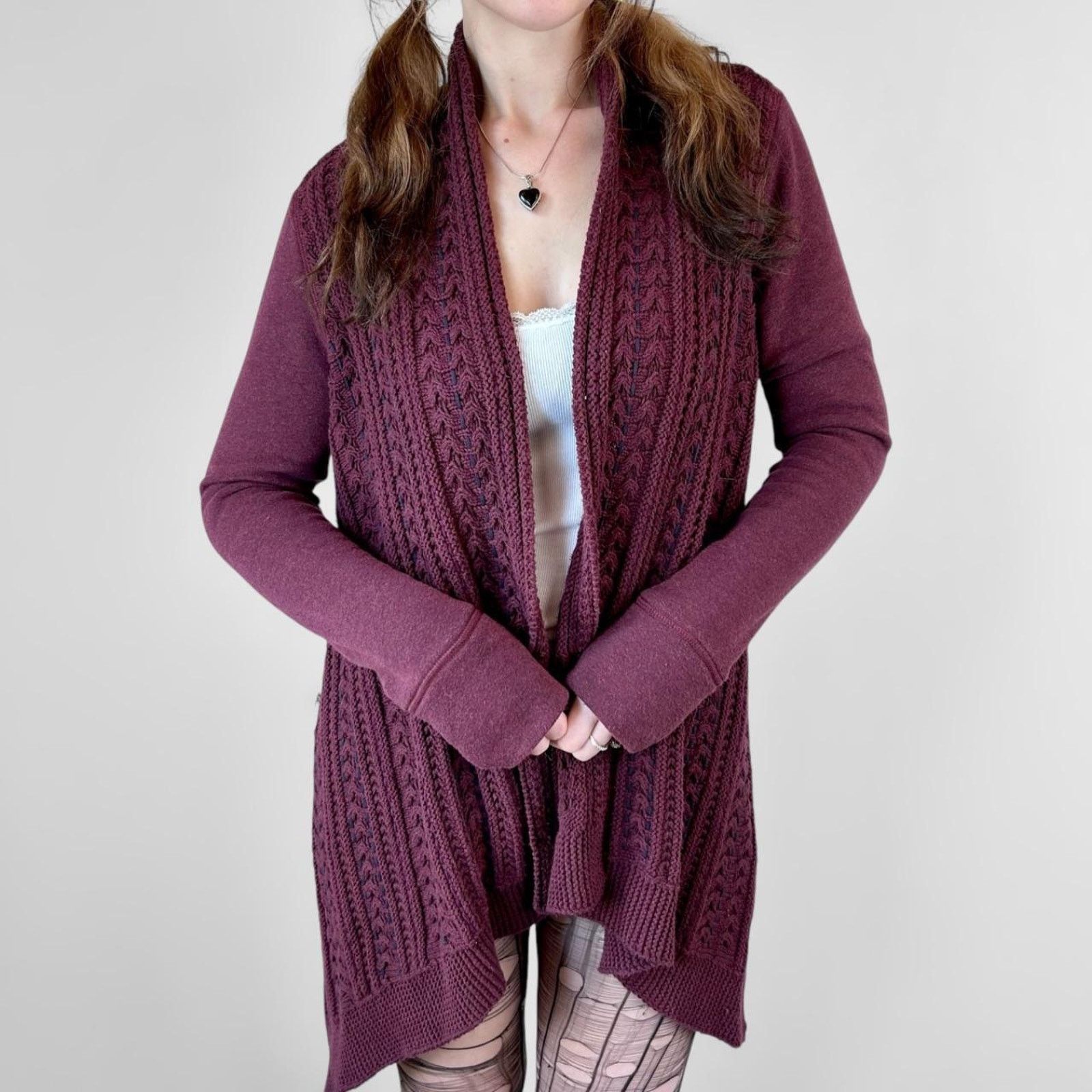 Anthropologie boho grunge layered brown cardigan Size M / US 6-8 / IT 42-44 - 2 Thumbnail