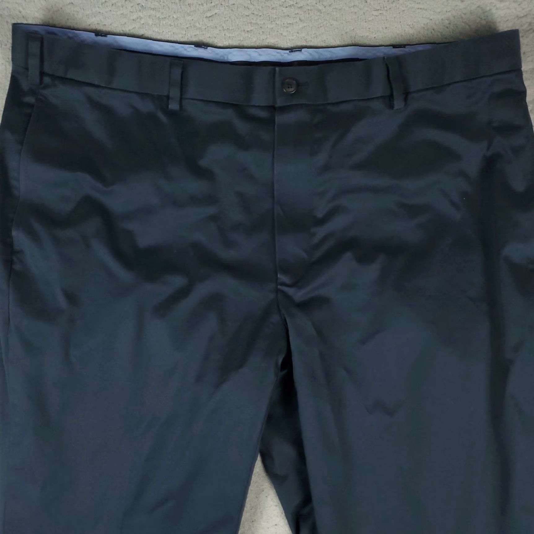 Brooks Brothers VINTAGE Brooks Brothers Pants Mens 42x32 Blue Clark Flat Front Chino Trousers Size US 42 / EU 58 - 2 Thumbnail
