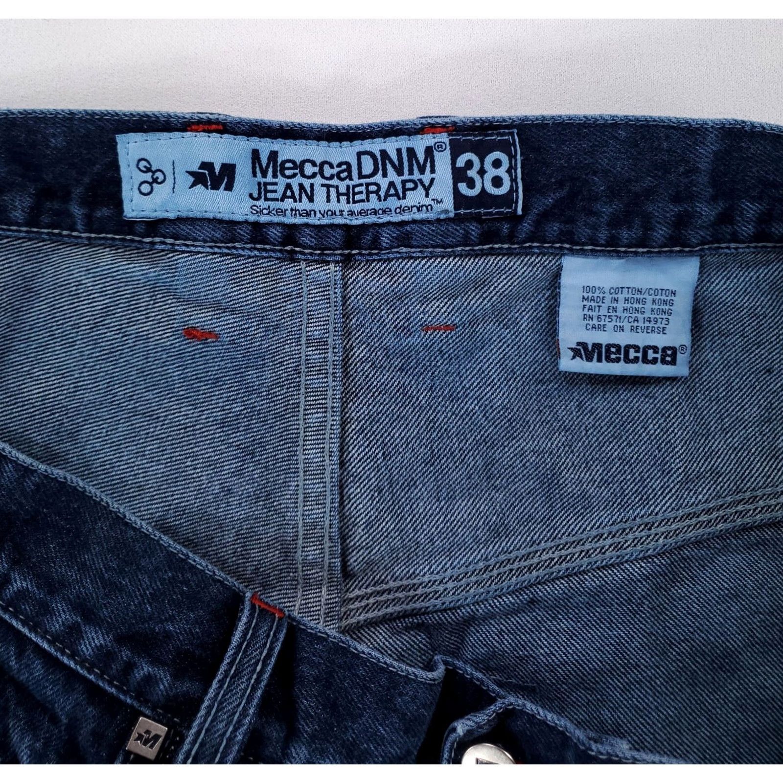 Vintage VINTAGE Mecca DNM VTG Y2K Jean Shorts Jorts Baggy Skater 12" inseam Mens 38 Blue Jeans Shorts Mens 38 Size US 38 / EU 54 - 5 Thumbnail