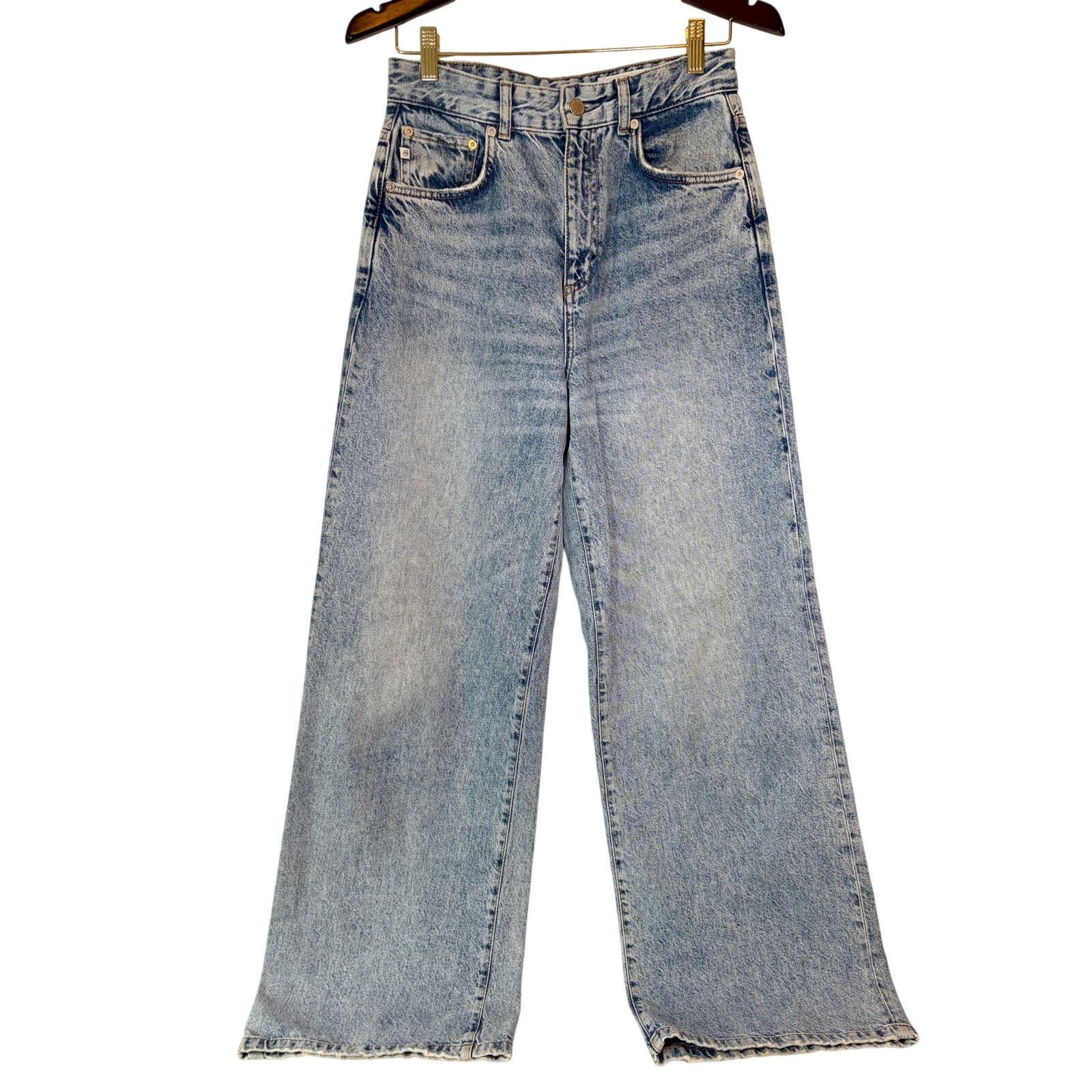 AG Jeans AG denim Deven high rise ultra wide leg 27 Size 27" / US 4 / IT 40 - 1 Thumbnail